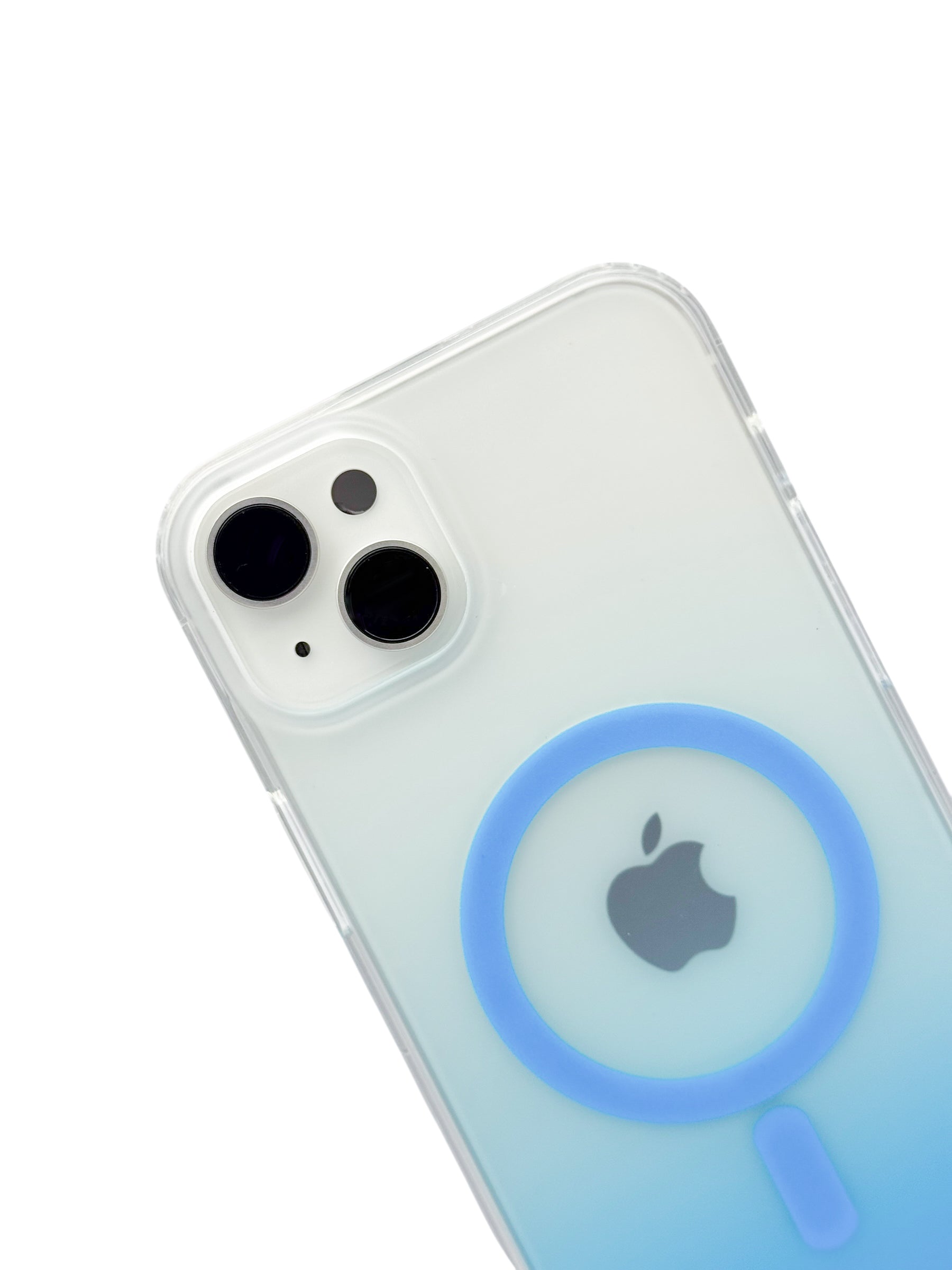 Funda para iPhone 15 plus (6.7) Rigida con aro magsafe degradada azul