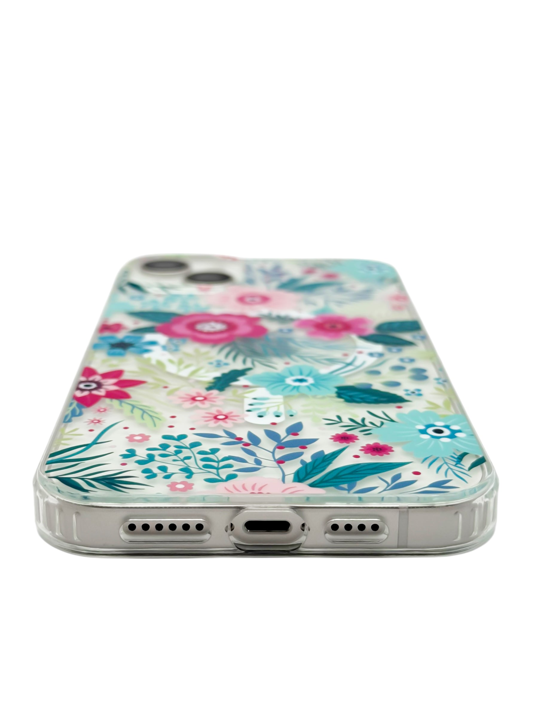 Funda para iPhone 15 plus (6.7) con Magsafe diseño Flores de colores