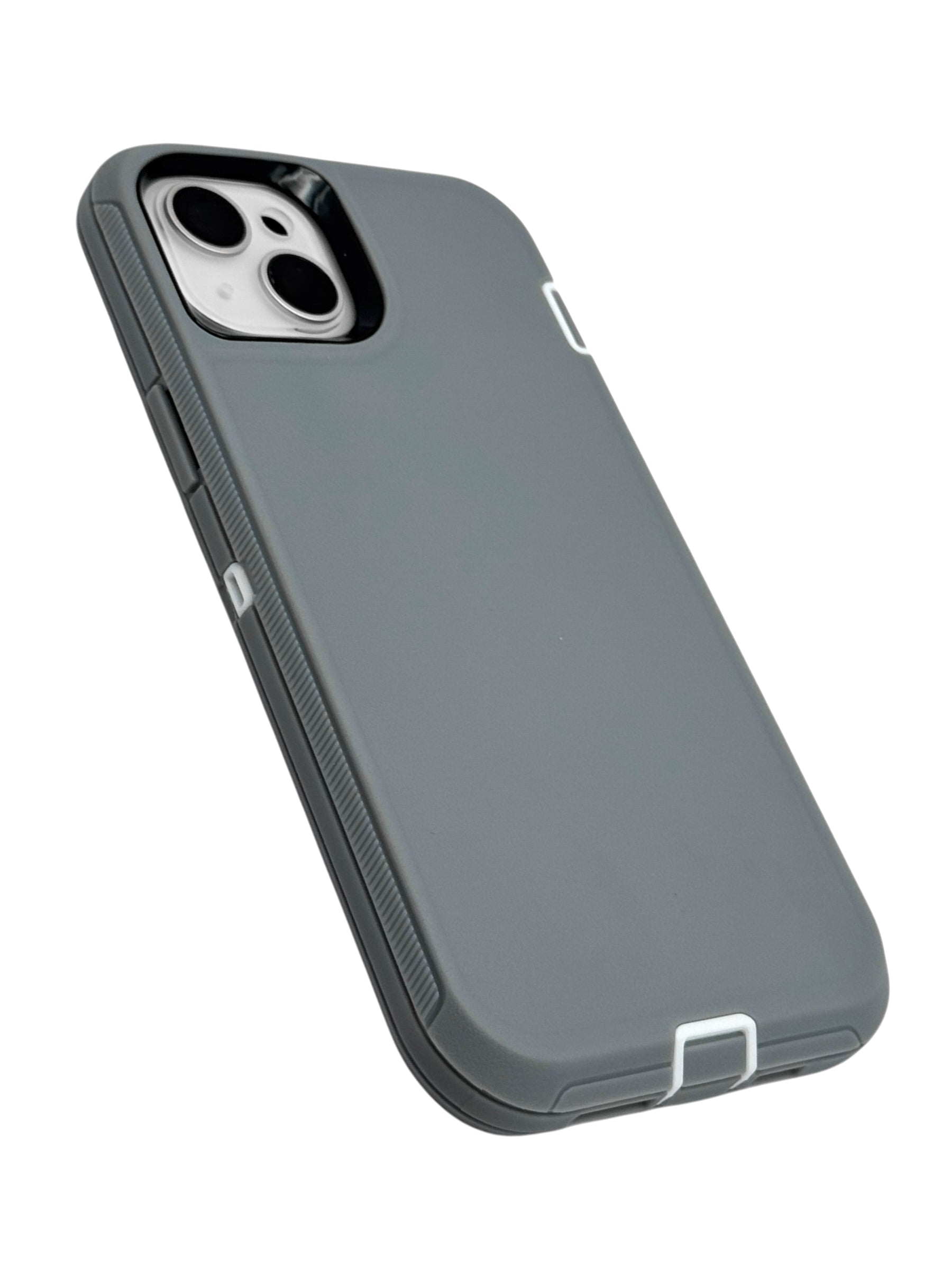 Funda para iPhone 15 plus (6.7) uso rudo extremo 3 en 1 color gris