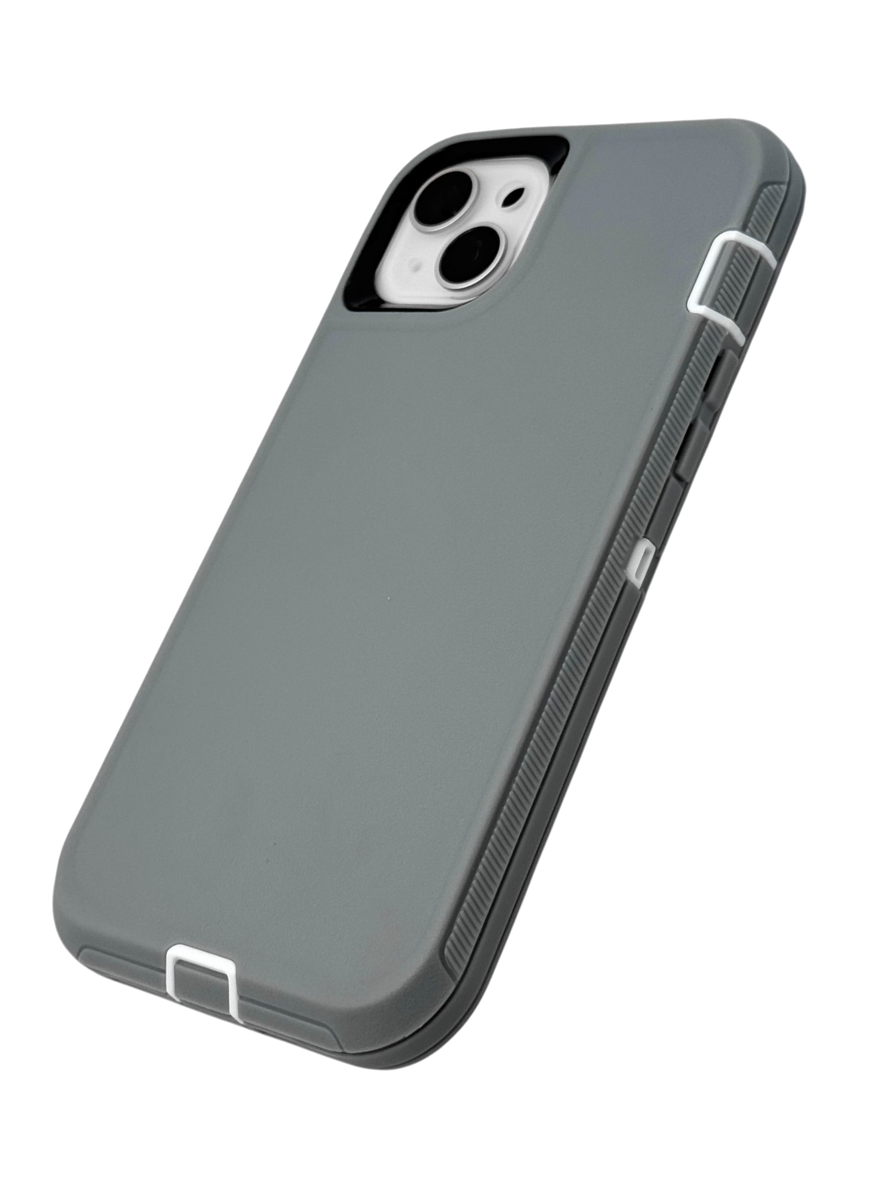 Funda para iPhone 15 plus (6.7) uso rudo extremo 3 en 1 color gris