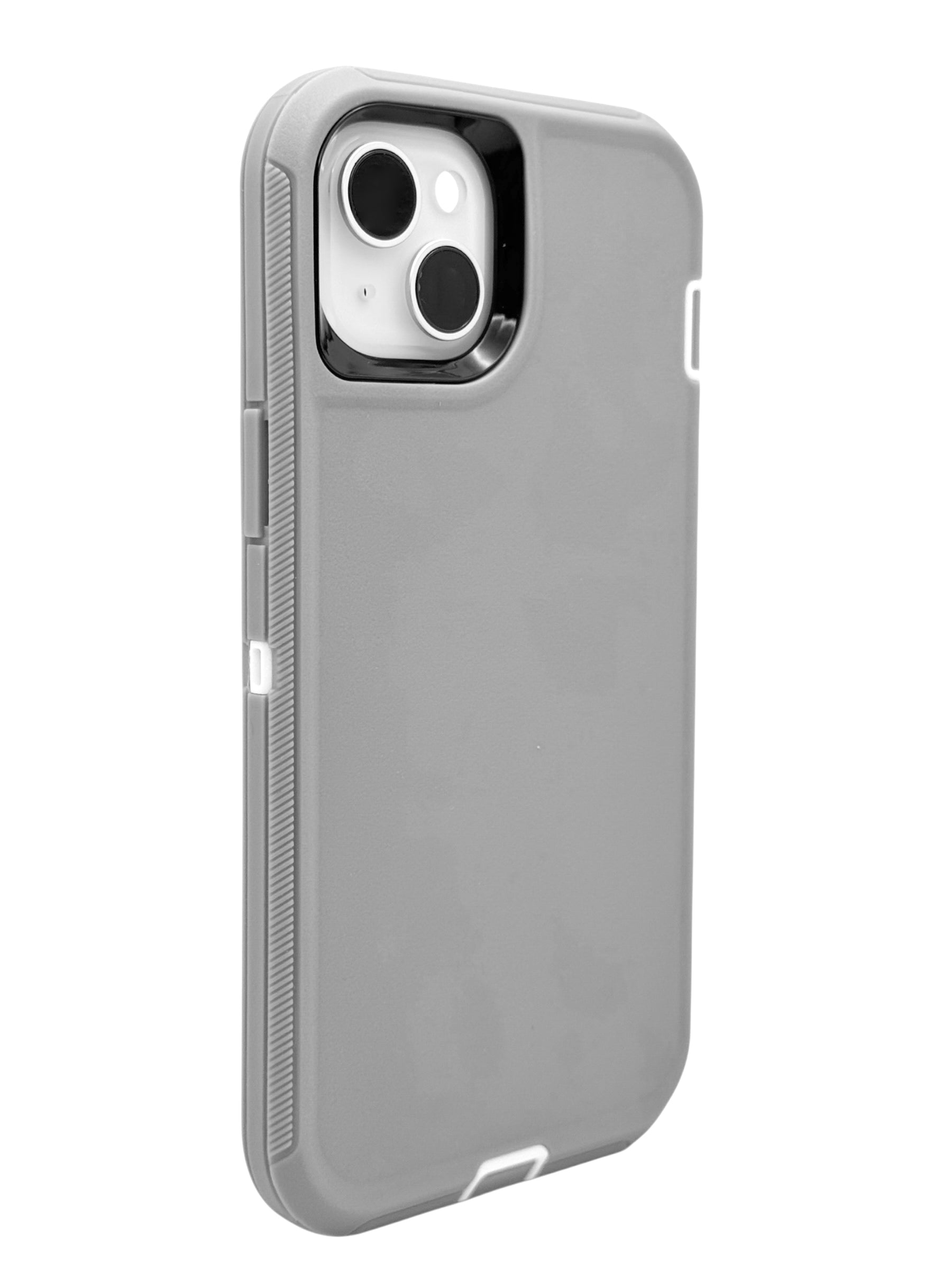 Funda para iPhone 15 plus (6.7) uso rudo extremo 3 en 1 color gris