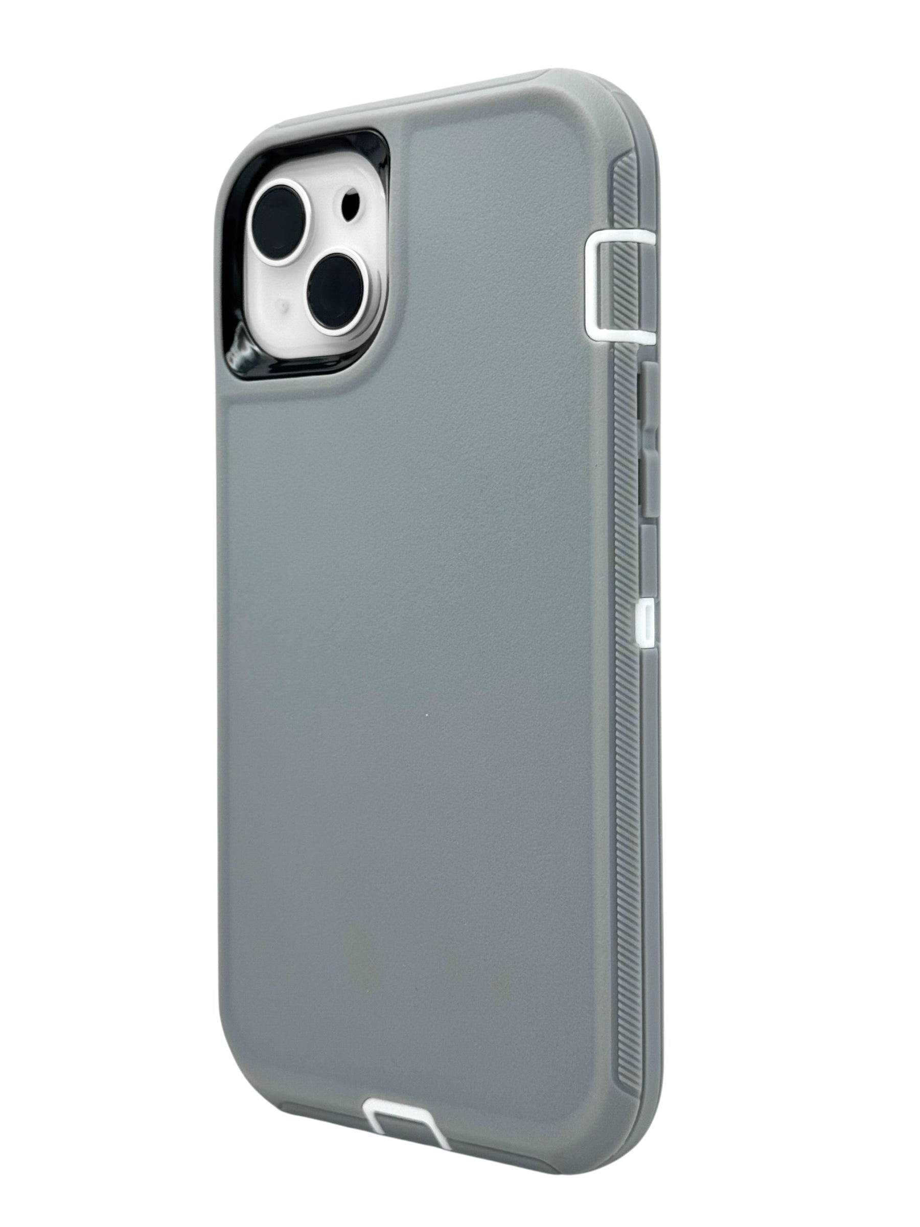 Funda para iPhone 15 plus (6.7) uso rudo extremo 3 en 1 color gris
