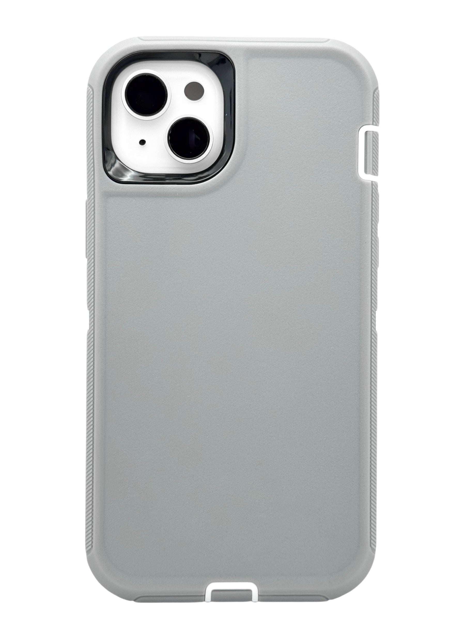 Funda para iPhone 15 plus (6.7) uso rudo extremo 3 en 1 color gris
