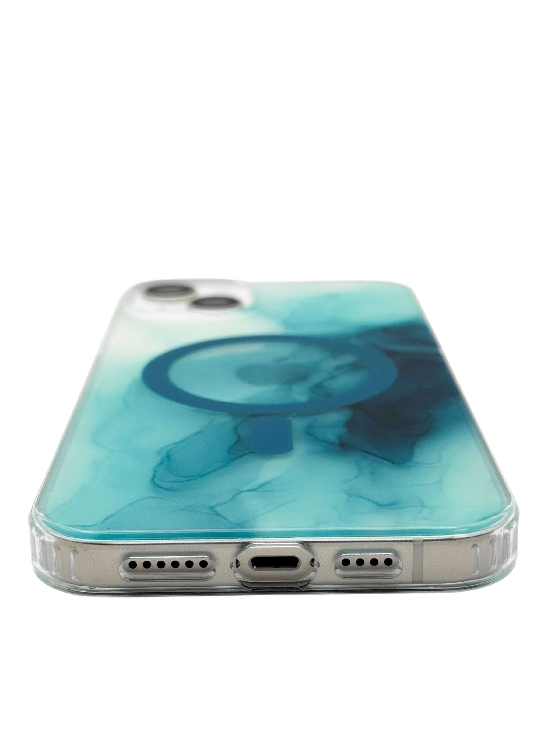 Funda para iPhone 15 plus (6.7) con Magsafe diseño Humo azul