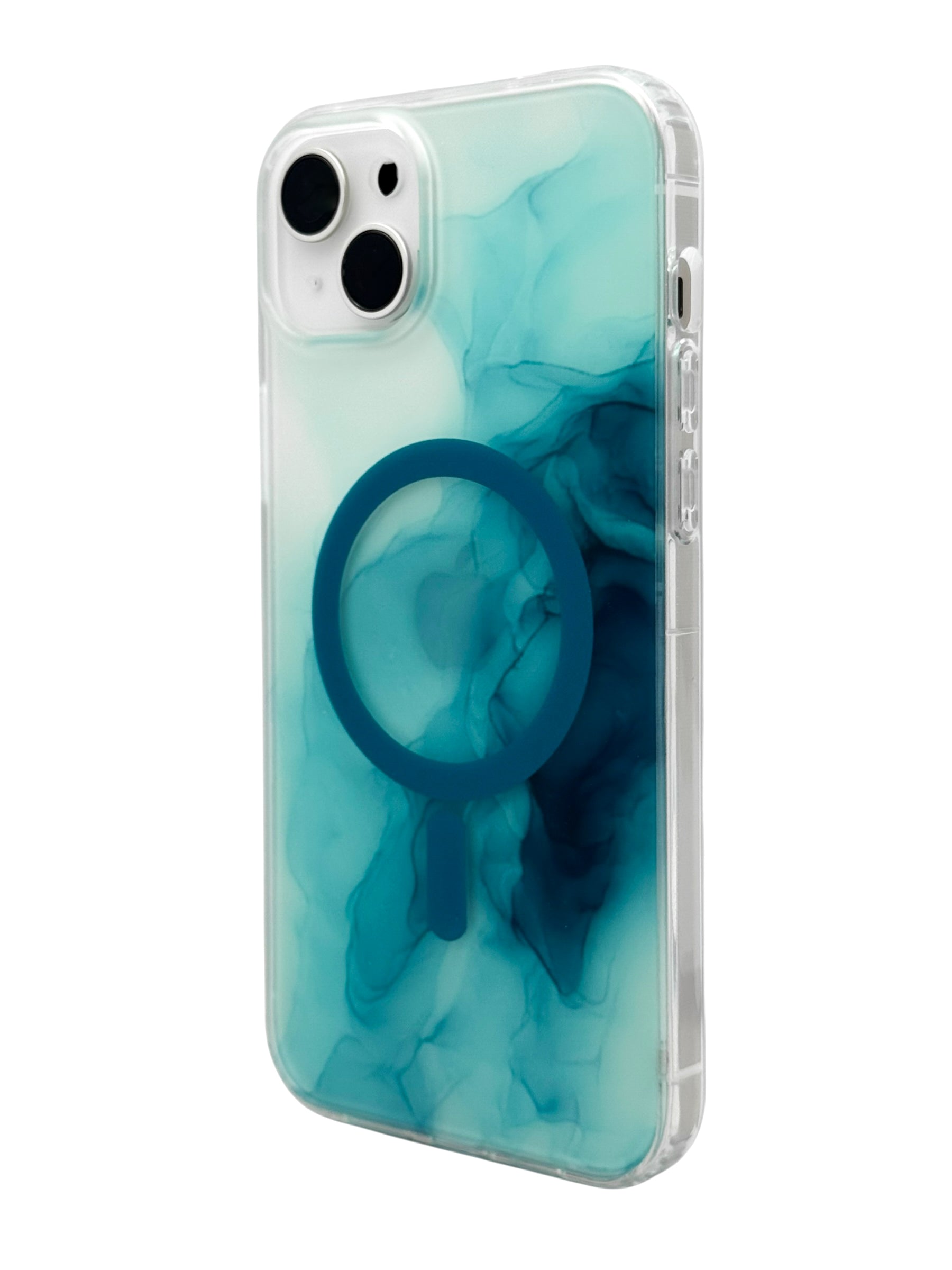 Funda para iPhone 15 plus (6.7) con Magsafe diseño Humo azul