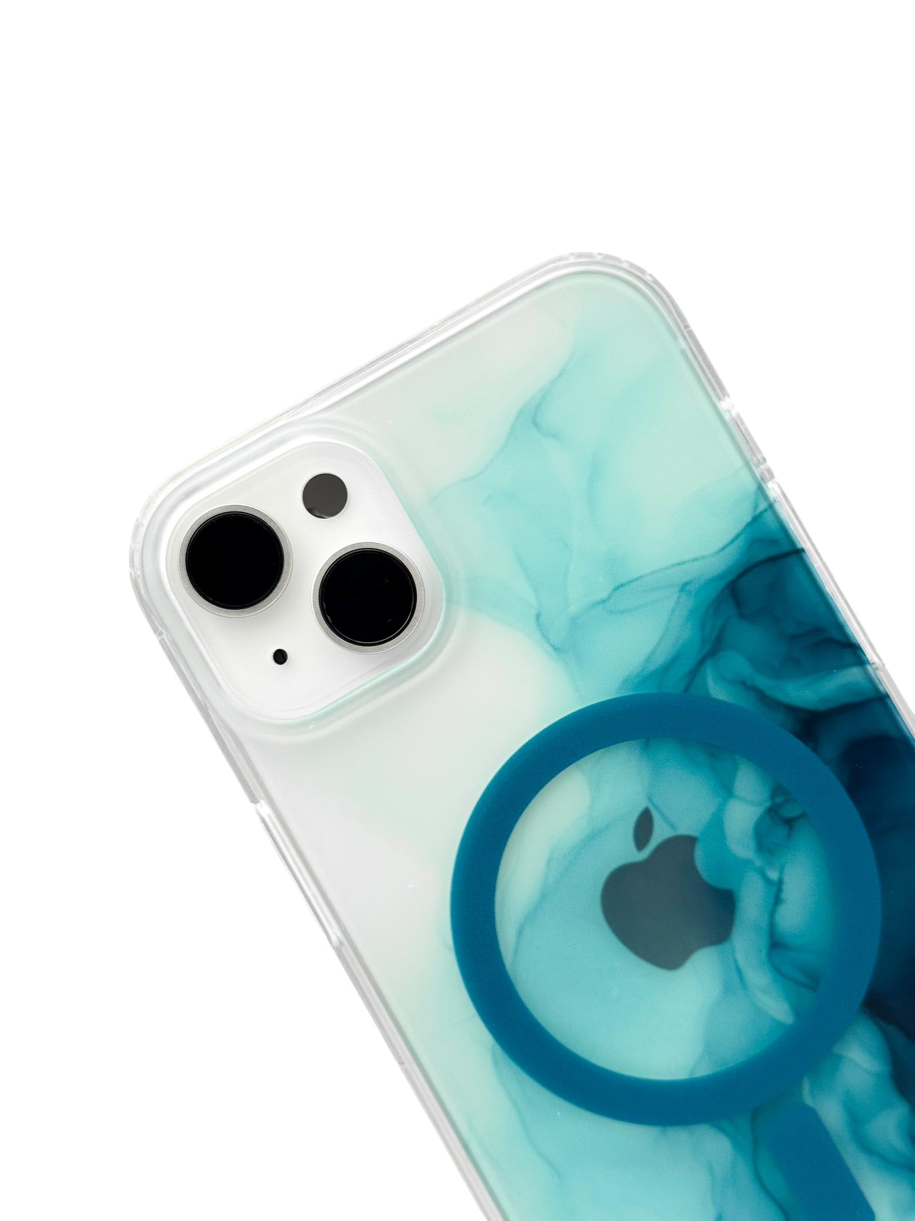 Funda para iPhone 15 plus (6.7) con Magsafe diseño Humo azul