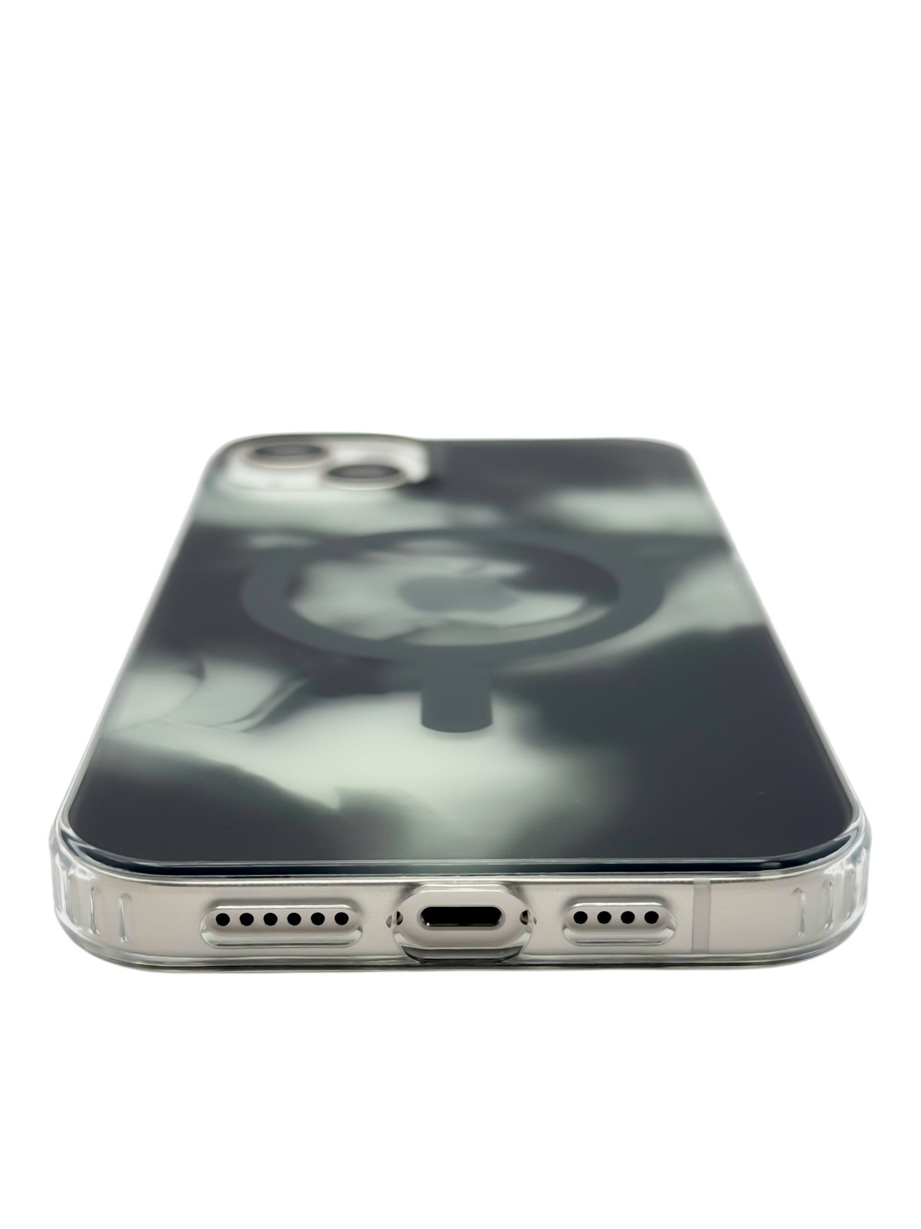 Funda para iPhone 15 plus (6.7) con Magsafe diseño Humo negro