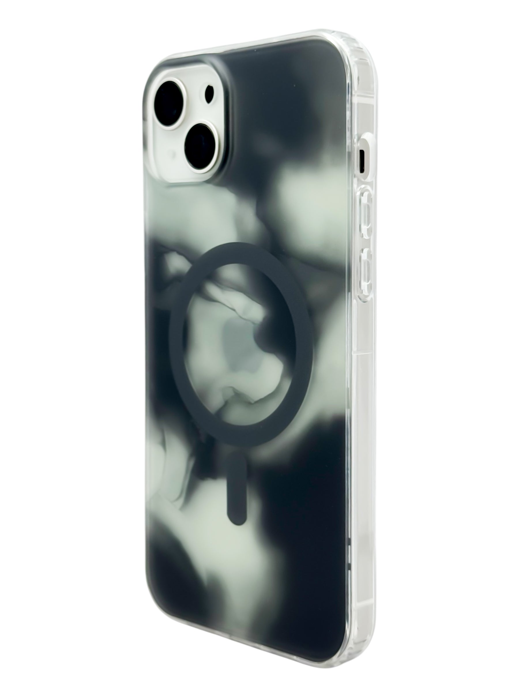 Funda para iPhone 15 plus (6.7) con Magsafe diseño Humo negro