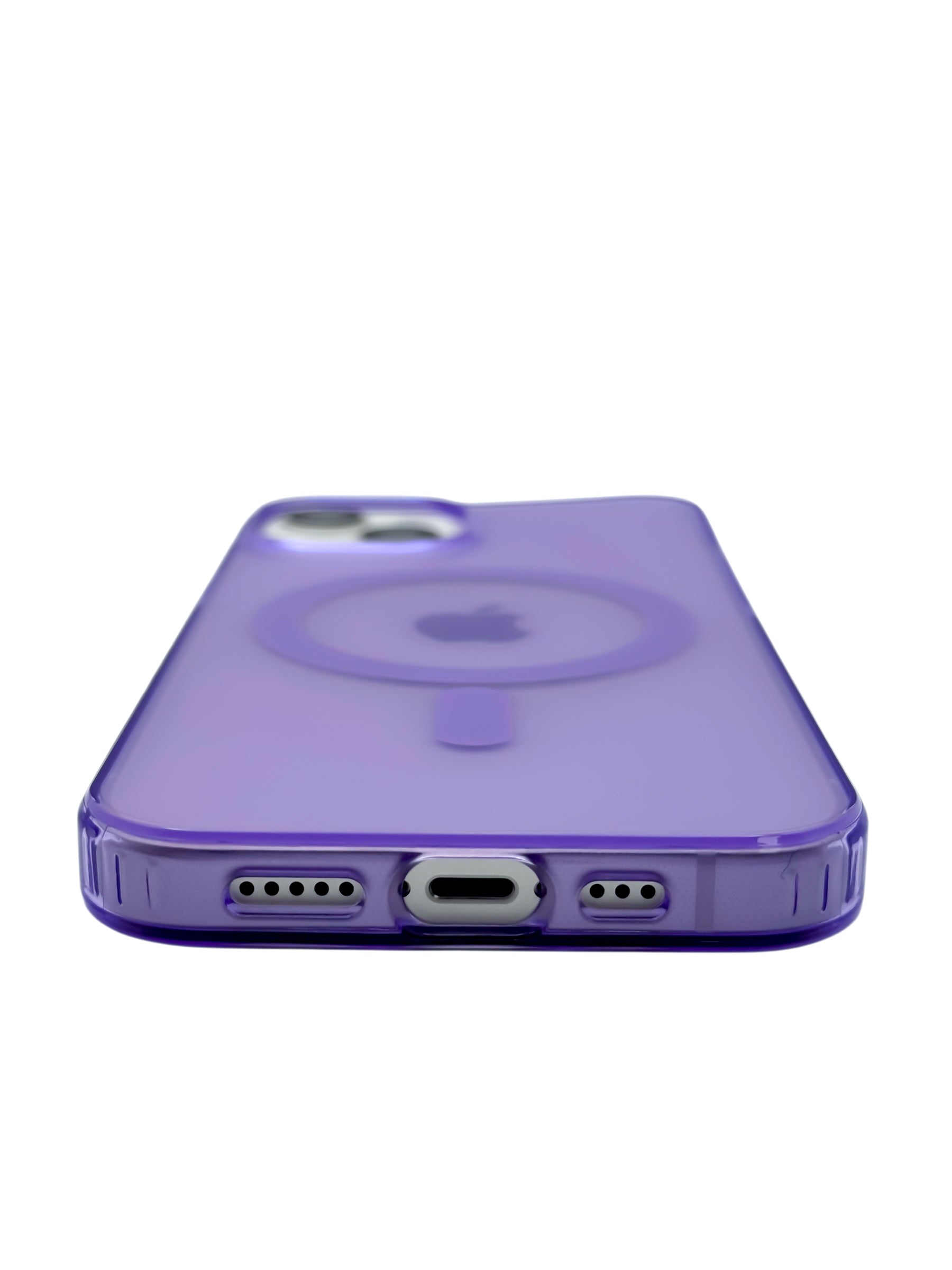 Funda para iPhone 13 normal (6.1) Rigida con aro magsafe efecto tornasol morado