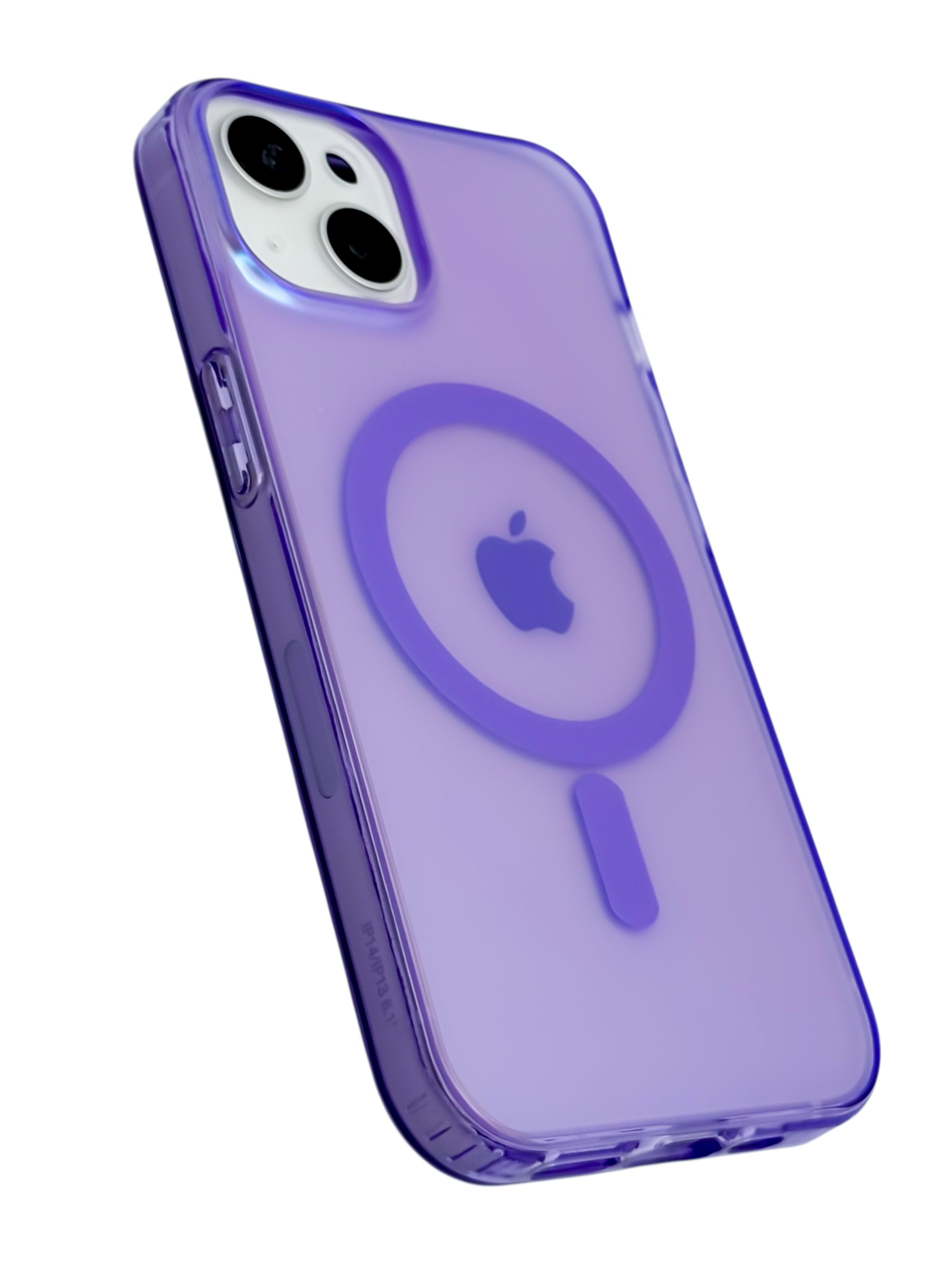 Funda para iPhone 13 normal (6.1) Rigida con aro magsafe efecto tornasol morado