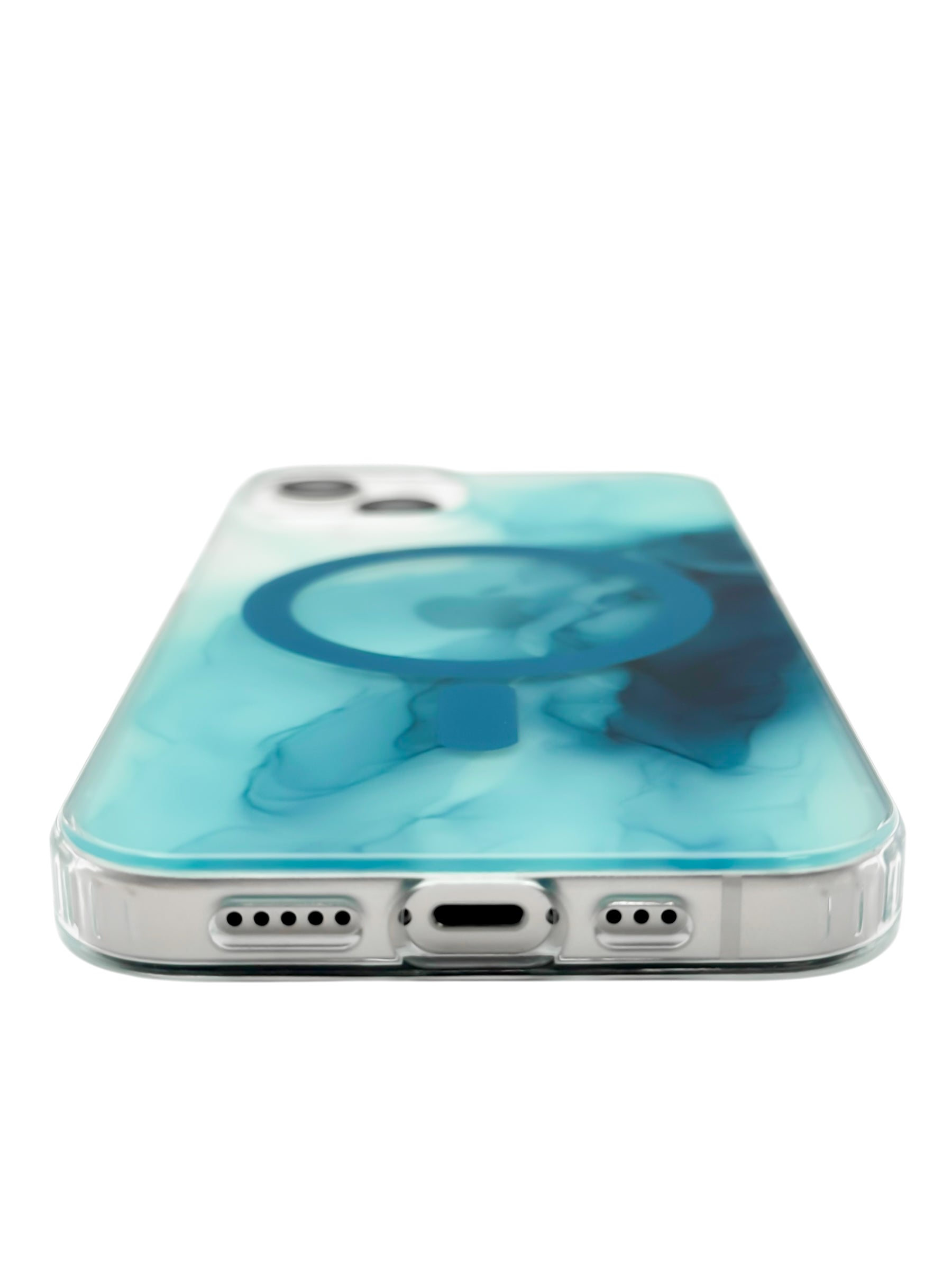 Funda para iPhone 13 normal (6.1) con Magsafe diseño Humo azul