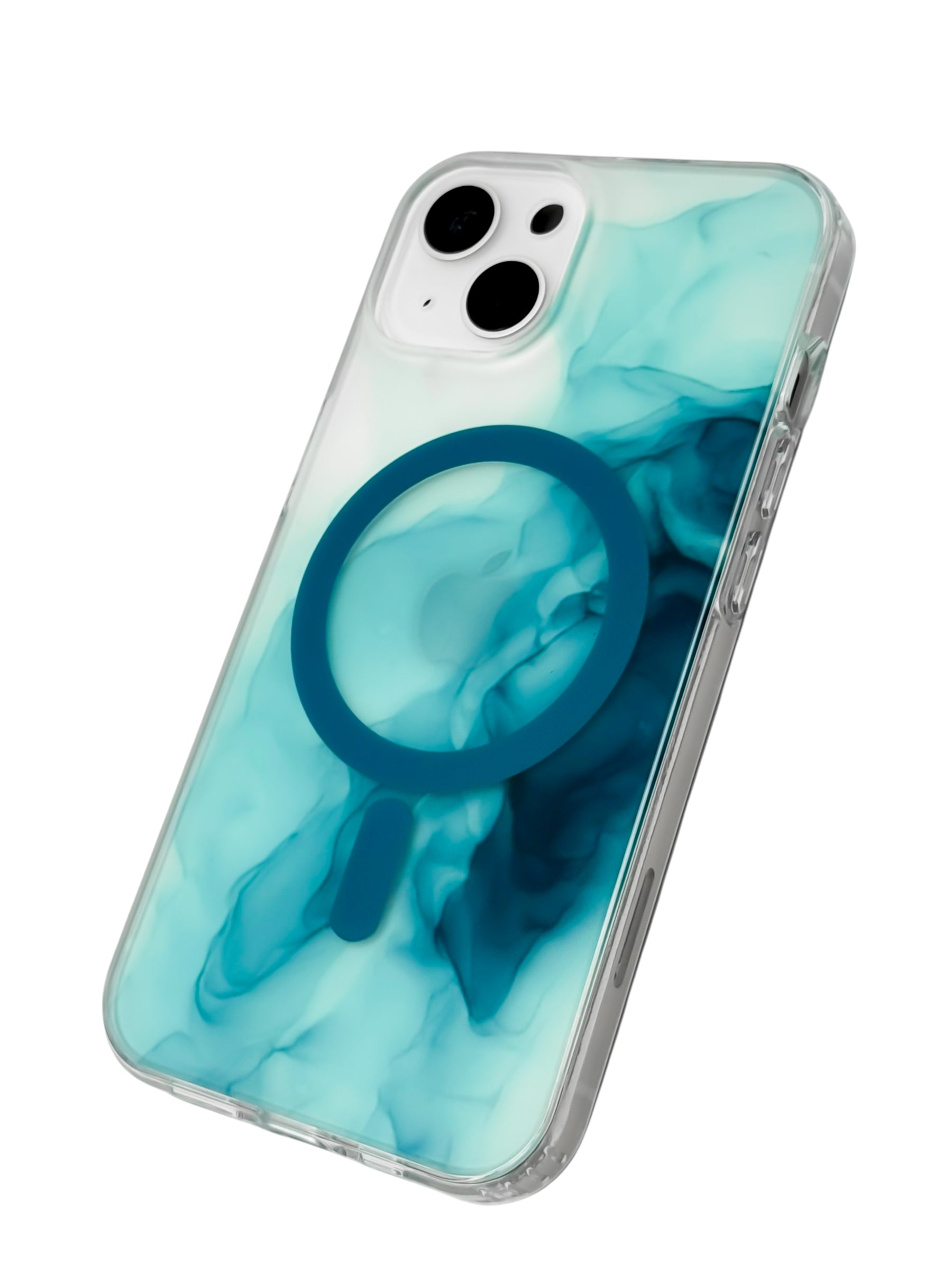 Funda para iPhone 13 normal (6.1) con Magsafe diseño Humo azul