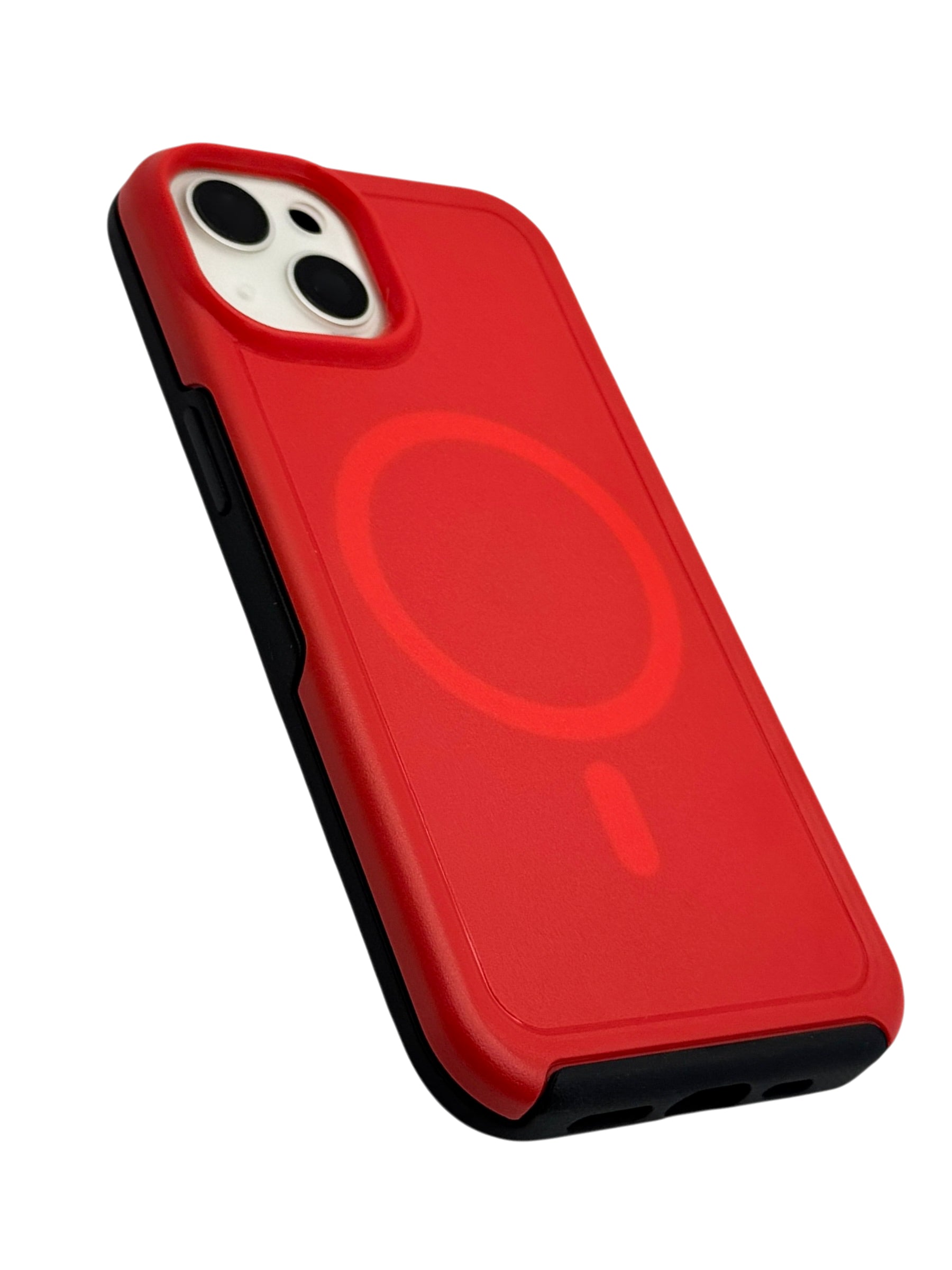 Funda para iPhone 13 normal (6.1) Rigida con aro magsafe roja