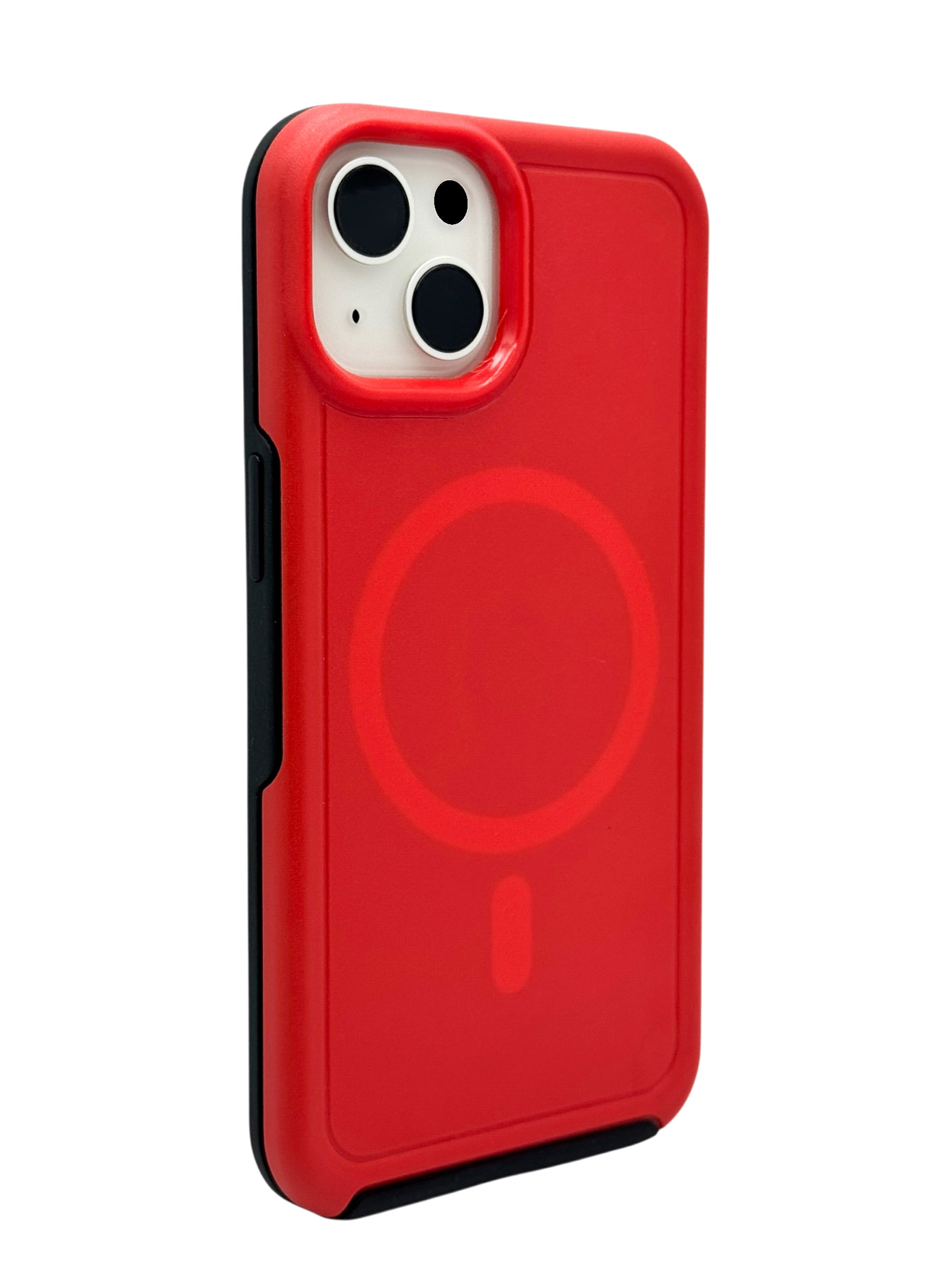 Funda para iPhone 13 normal (6.1) Rigida con aro magsafe roja