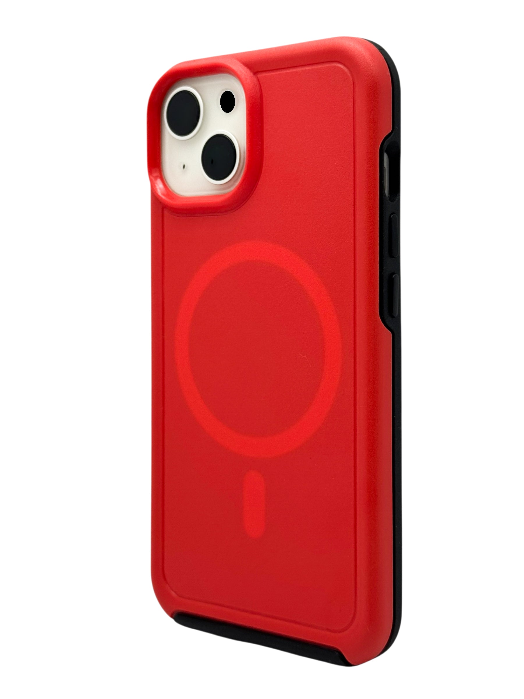 Funda para iPhone 13 normal (6.1) Rigida con aro magsafe roja