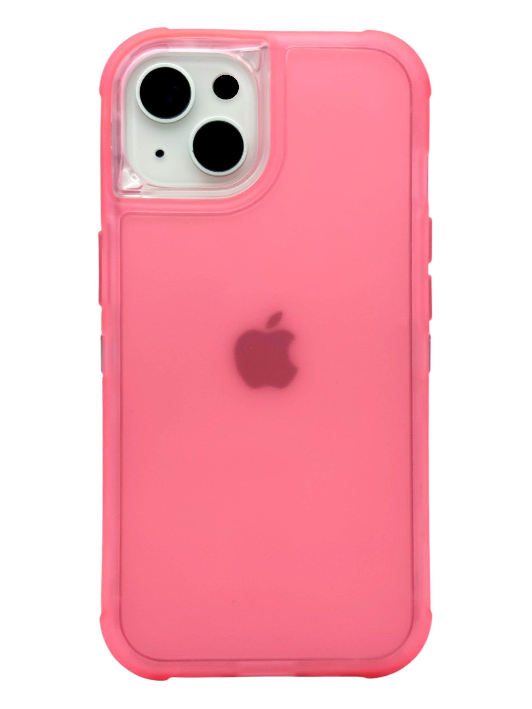 Funda para iPhone 15 normal (6.1) de uso rudo 3 en 1 color neon rosa