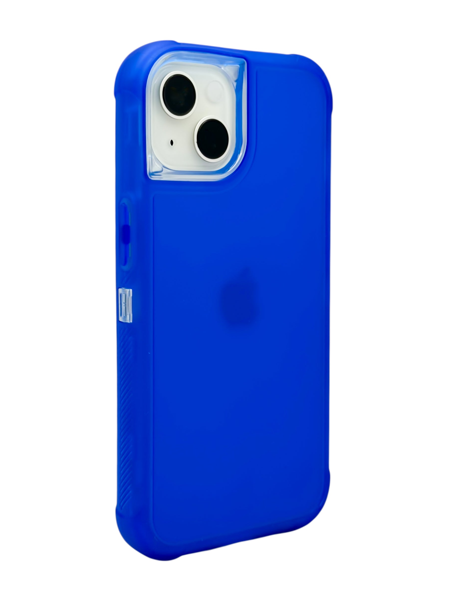 Funda para iPhone 15 normal (6.1) de uso rudo 3 en 1 color neon azul