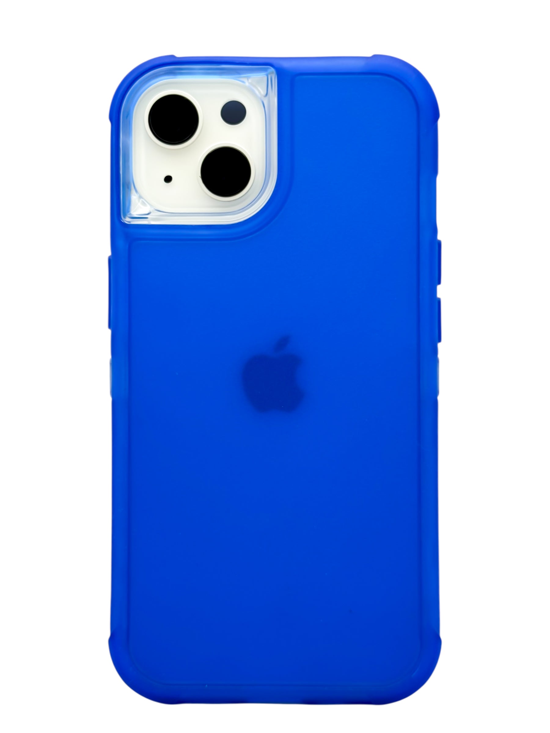 Funda para iPhone 15 normal (6.1) de uso rudo 3 en 1 color neon azul
