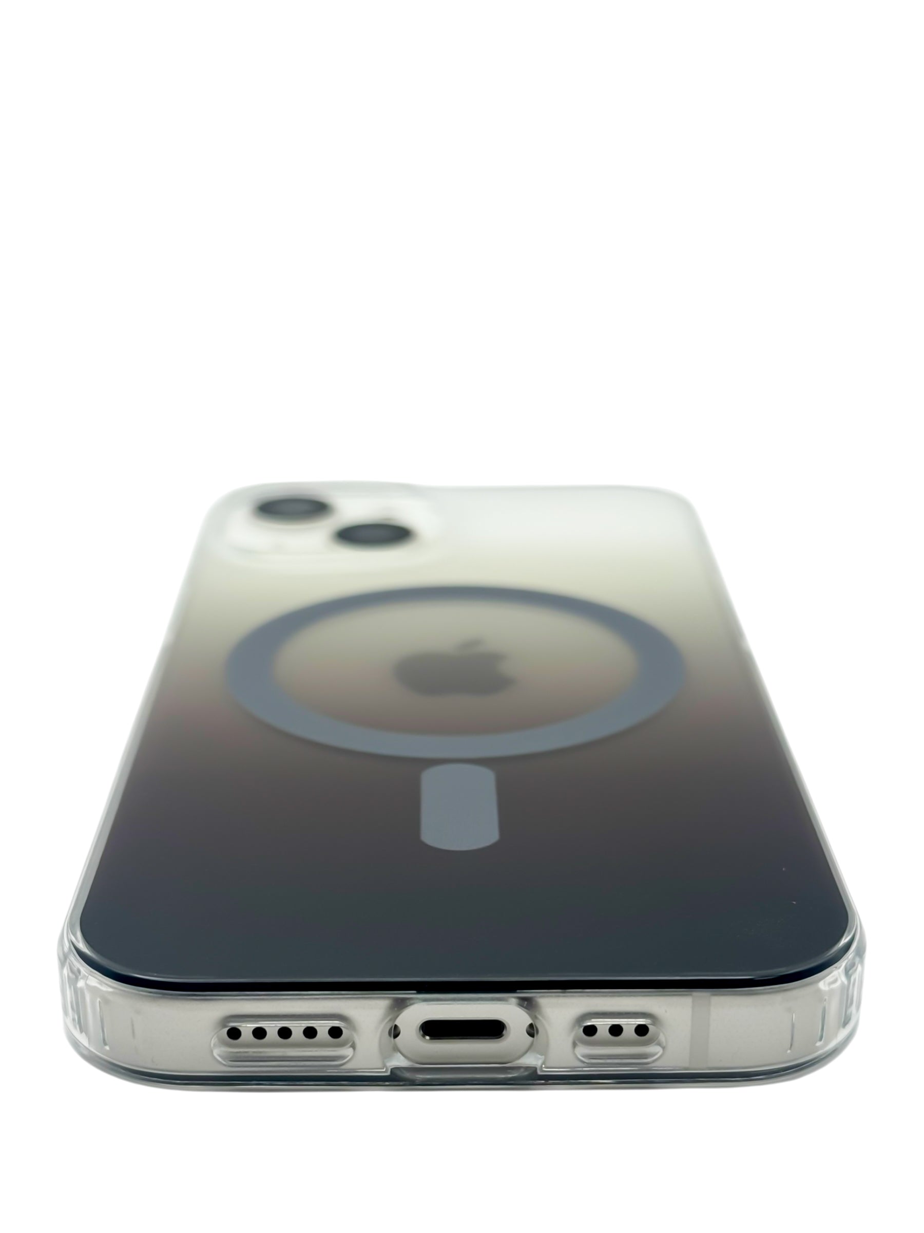 Funda para iPhone 13 normal (6.1) Rigida con aro magsafe degradada Cafe oscuro