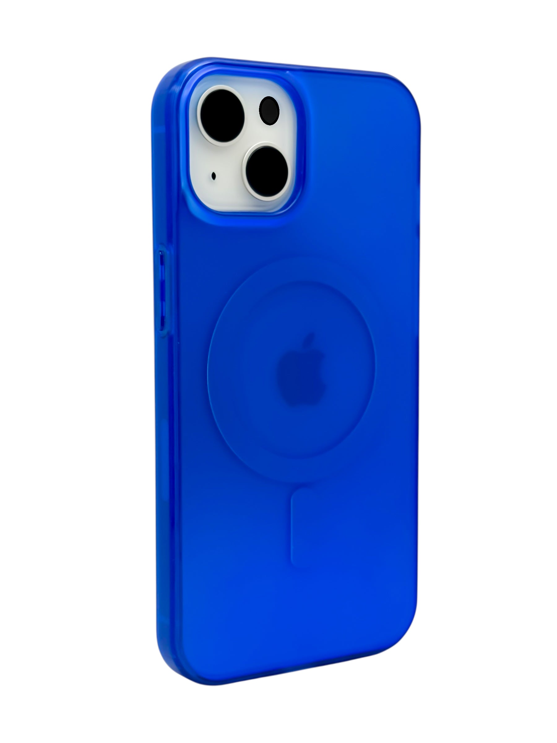 Funda para iPhone 13 normal (6.1) Rigida con aro magsafe efecto tornasol azul