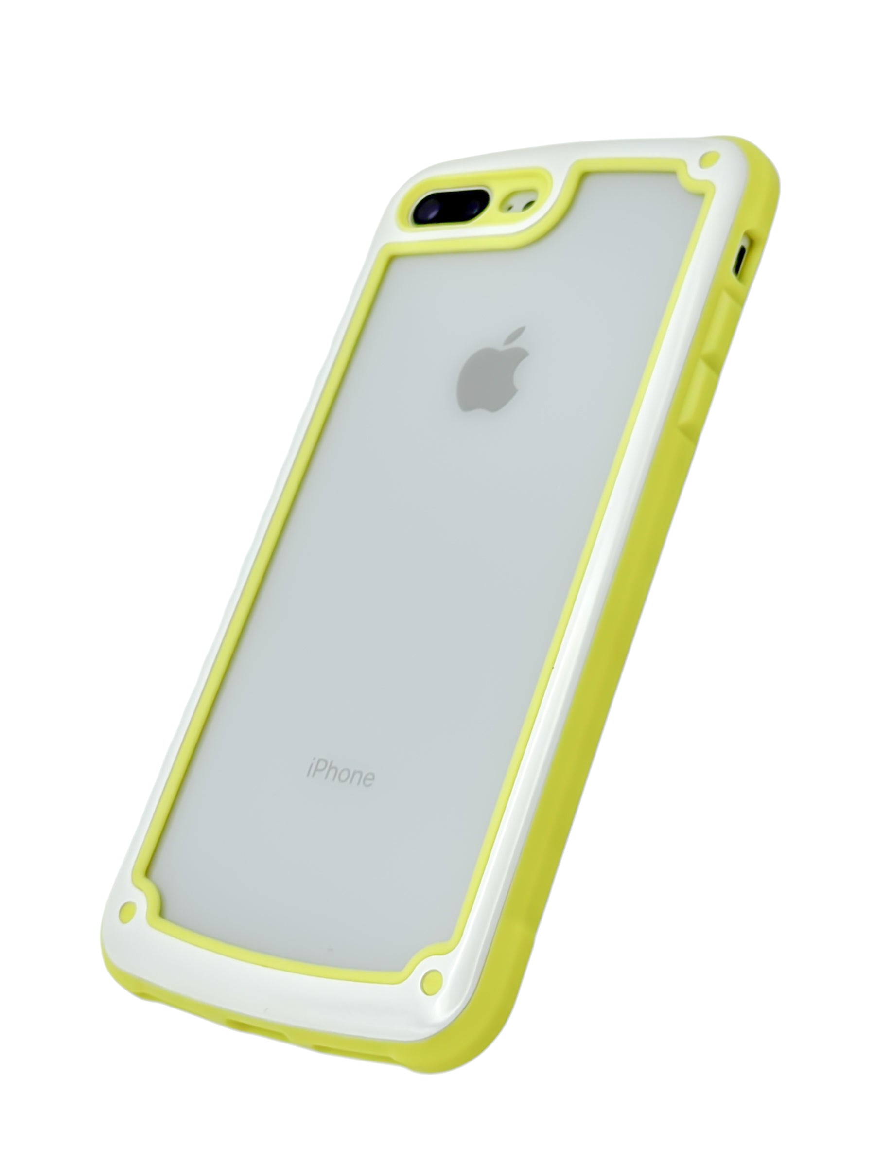 Funda bicolor Para iPhone 8 Plus / 7 Plus color amarillo con blanco