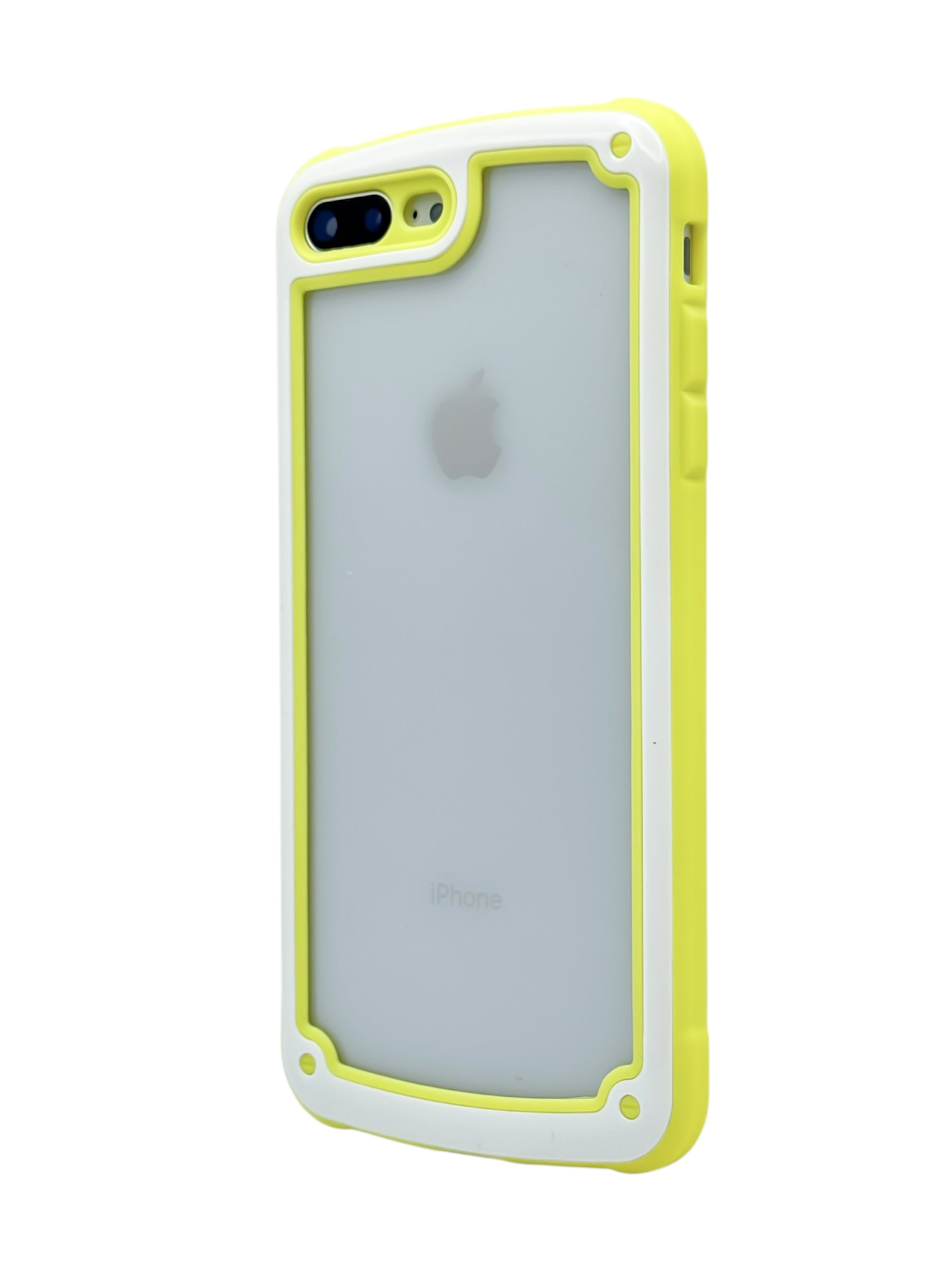 Funda bicolor Para iPhone 8 Plus / 7 Plus color amarillo con blanco