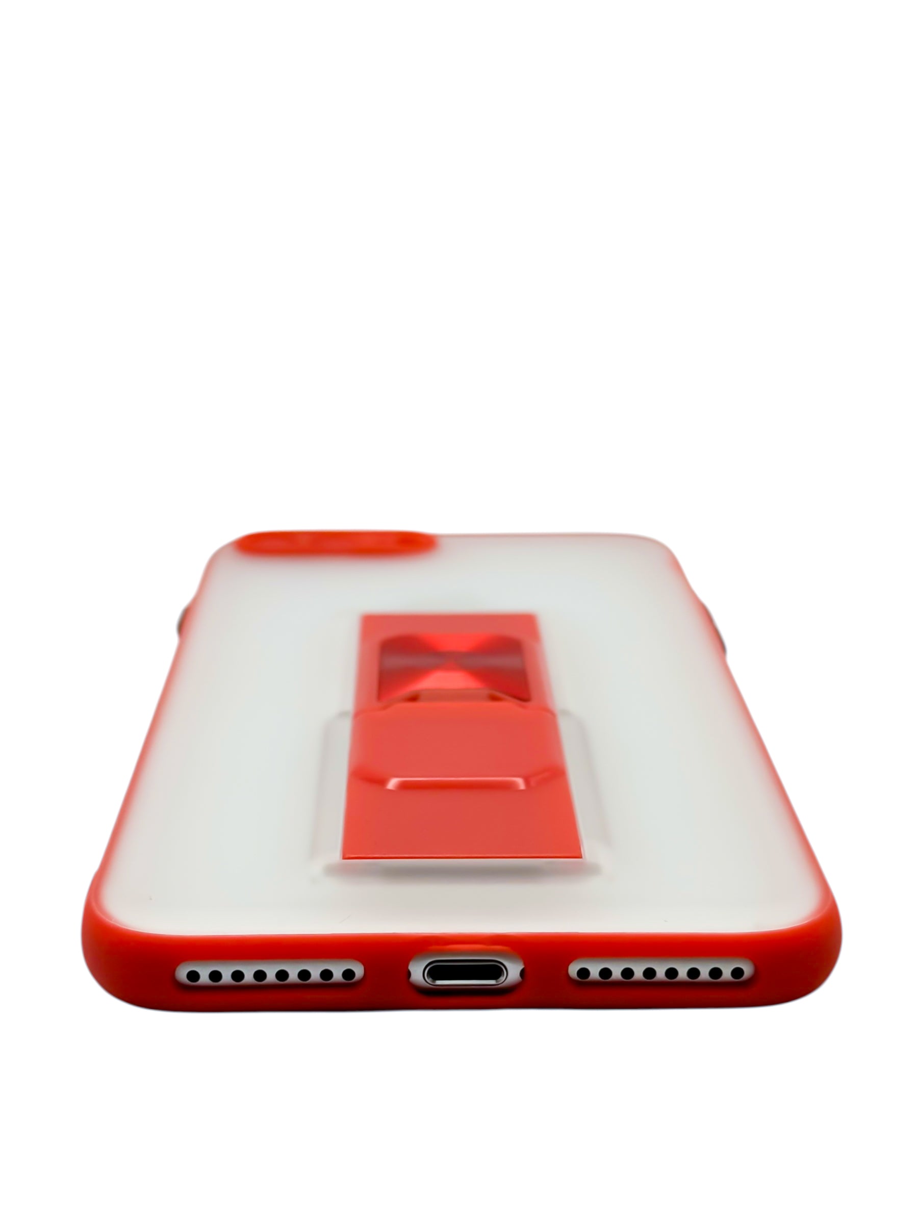 Funda efecto mate con base para iPhone 8 Plus / 7 Plus color Rojo