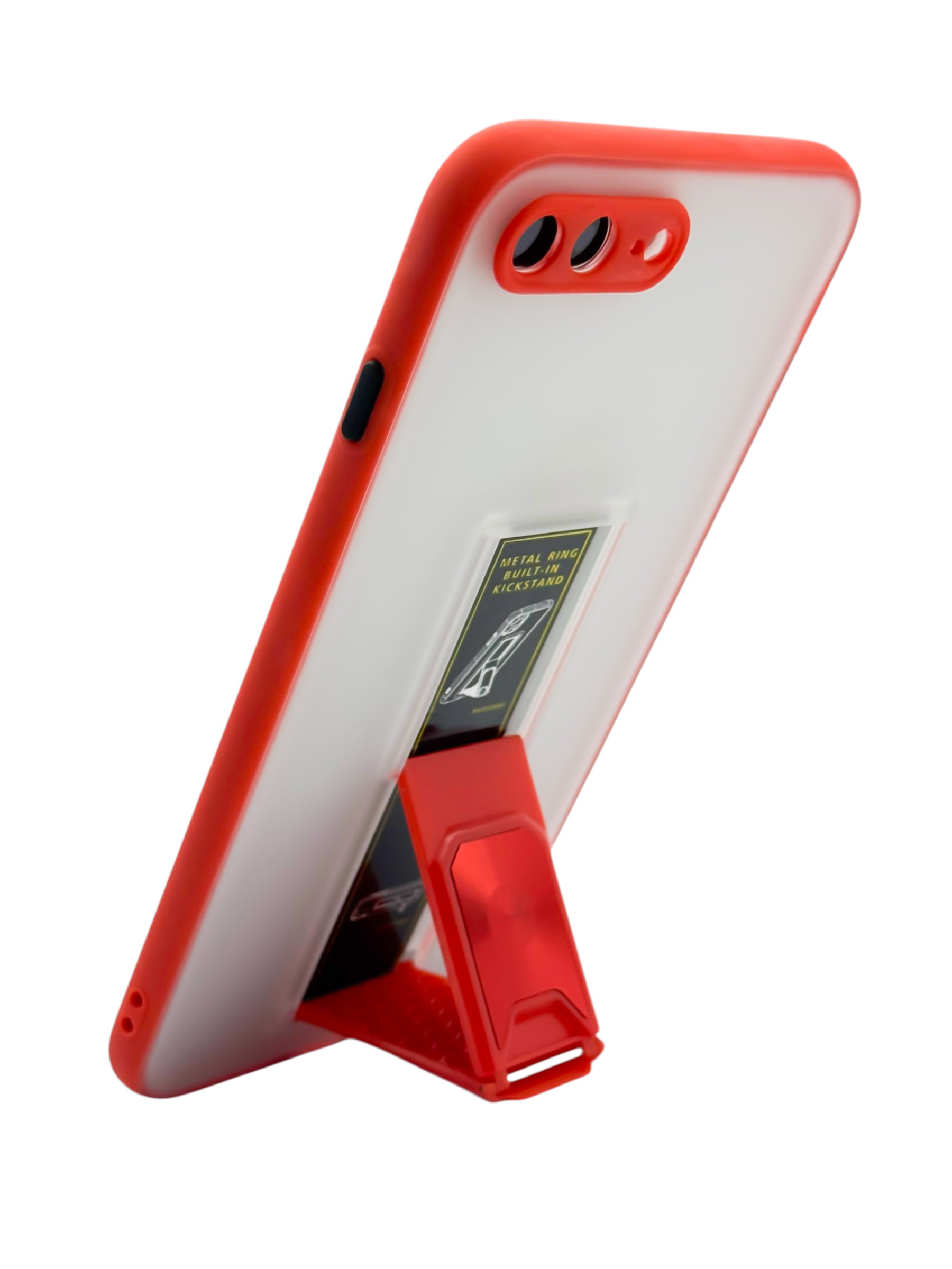 Funda efecto mate con base para iPhone 8 Plus / 7 Plus color Rojo