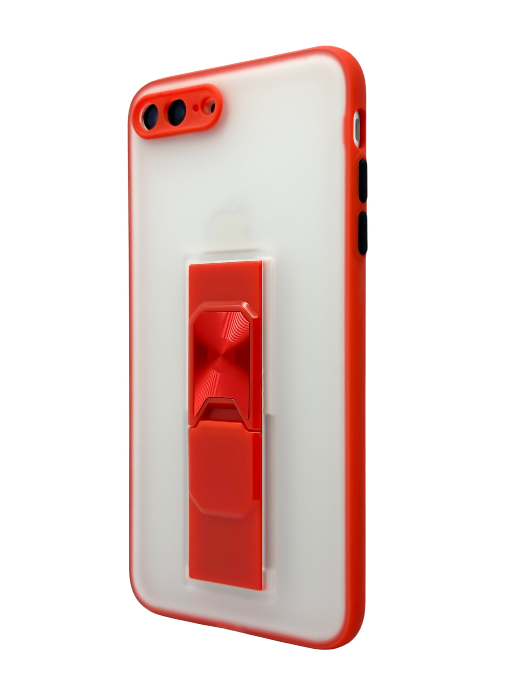 Funda efecto mate con base para iPhone 8 Plus / 7 Plus color Rojo