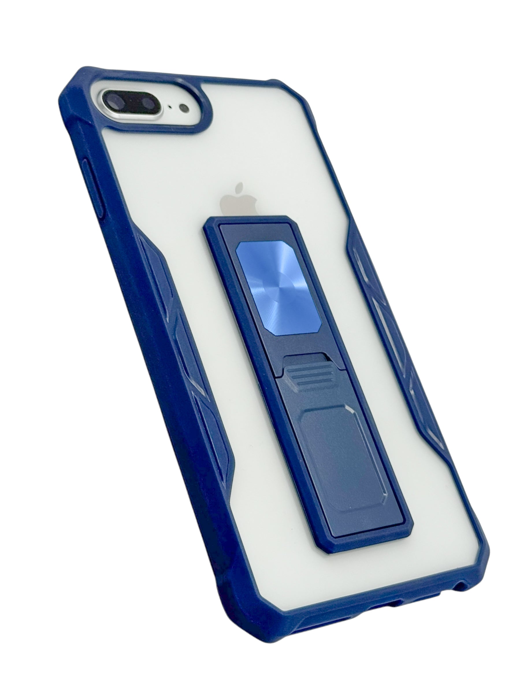 Funda efecto mate con base para iPhone 8 Plus / 7 Plus color Azul