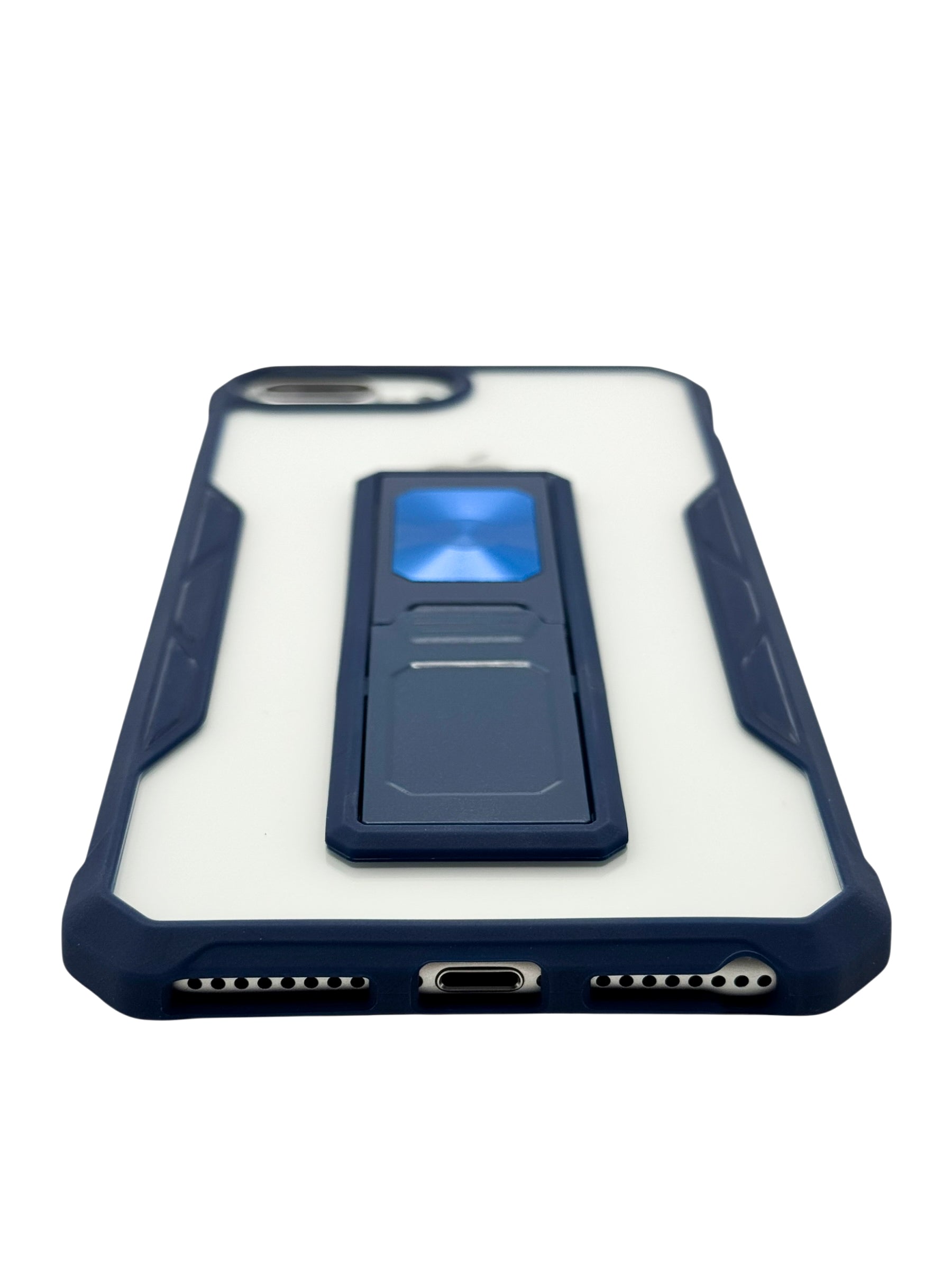 Funda efecto mate con base para iPhone 8 Plus / 7 Plus color Azul
