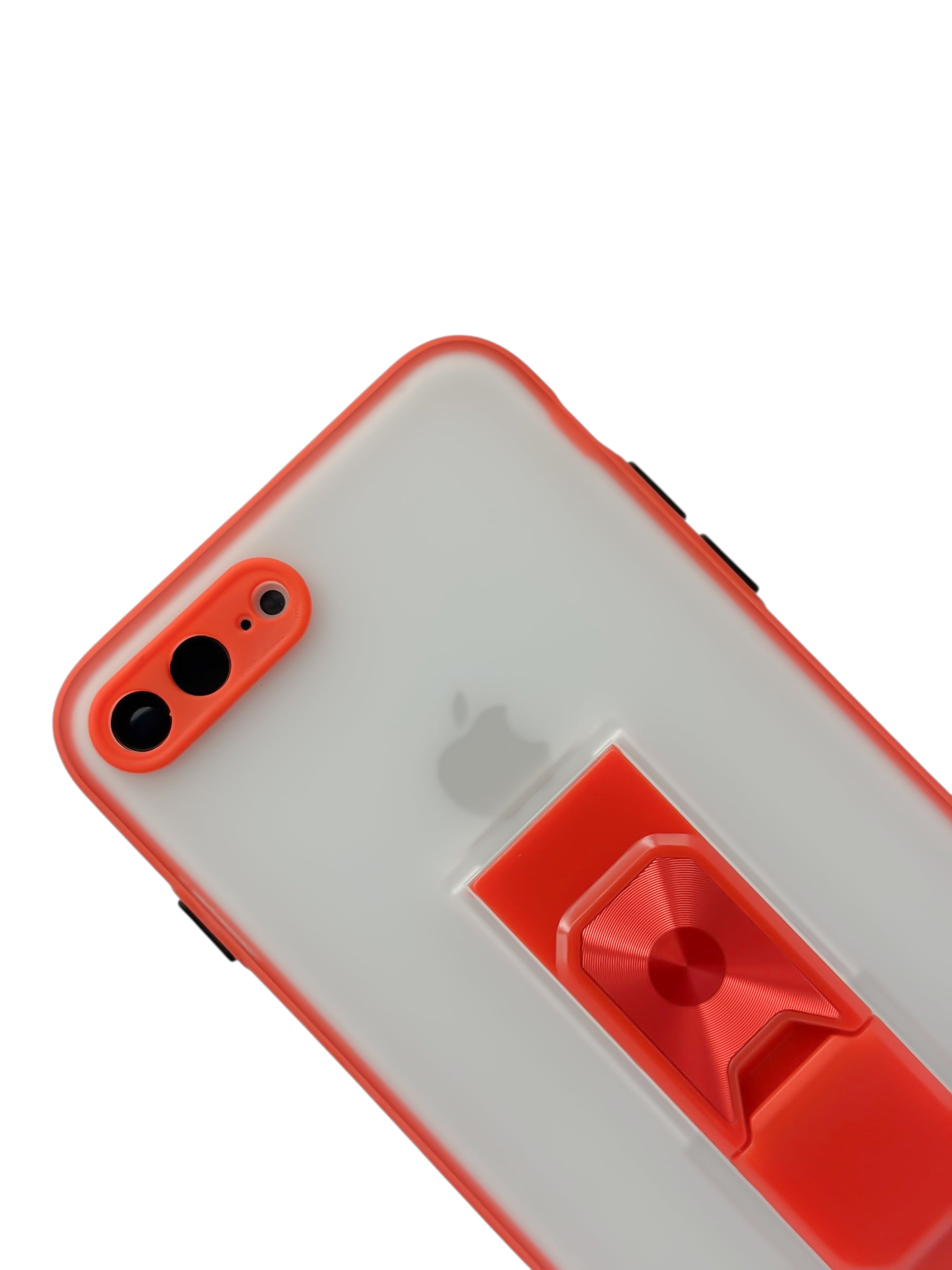 Funda efecto mate con base para iPhone 8 Plus / 7 Plus color Rojo