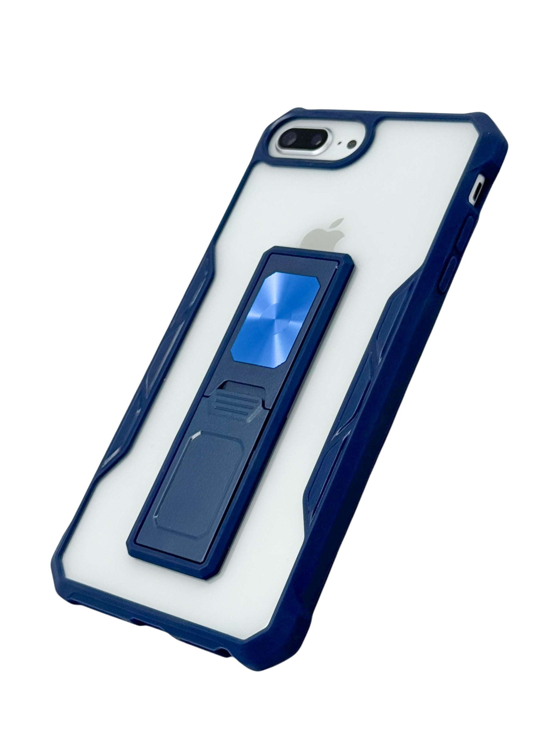Funda efecto mate con base para iPhone 8 Plus / 7 Plus color Azul