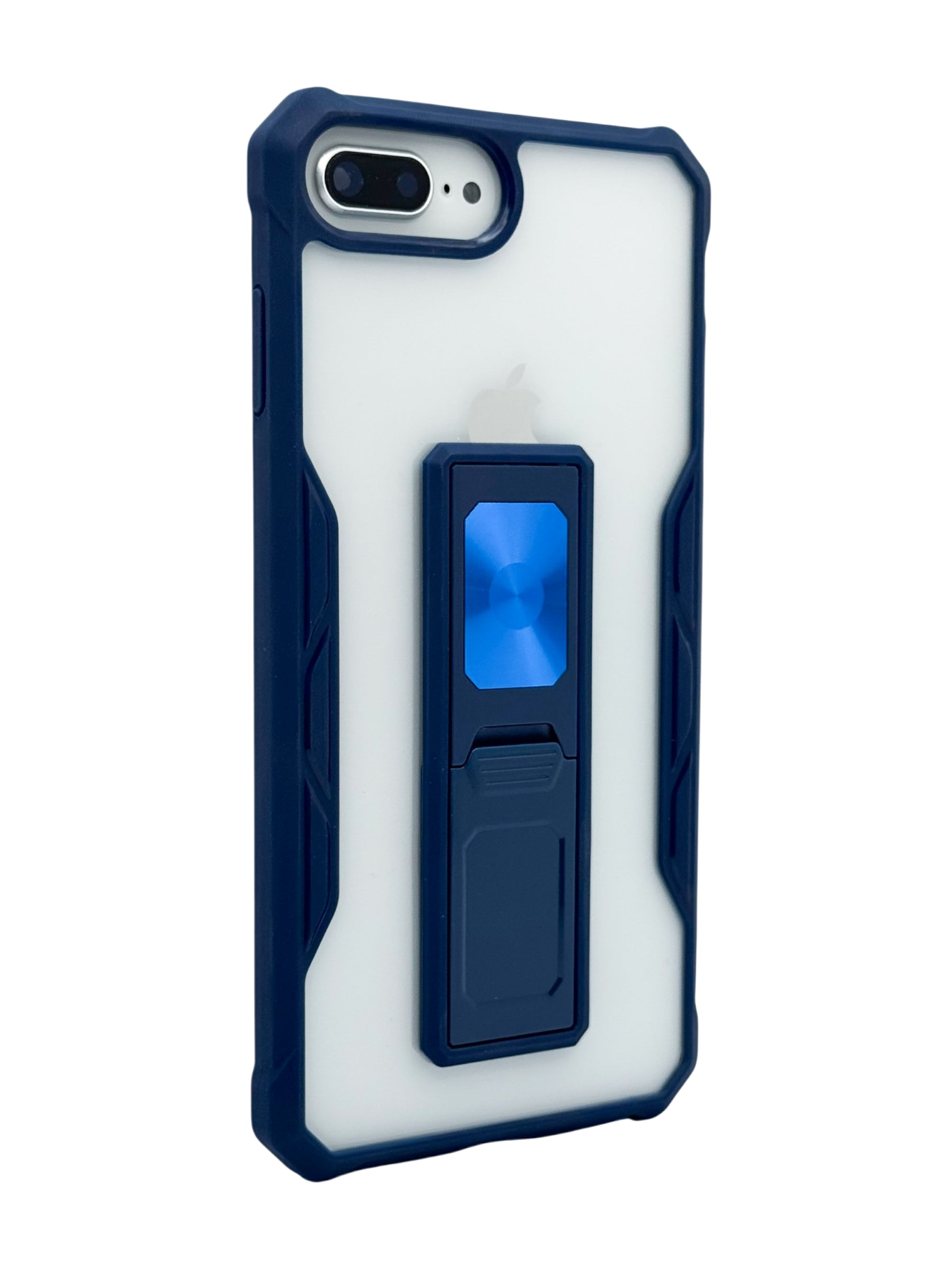 Funda efecto mate con base para iPhone 8 Plus / 7 Plus color Azul