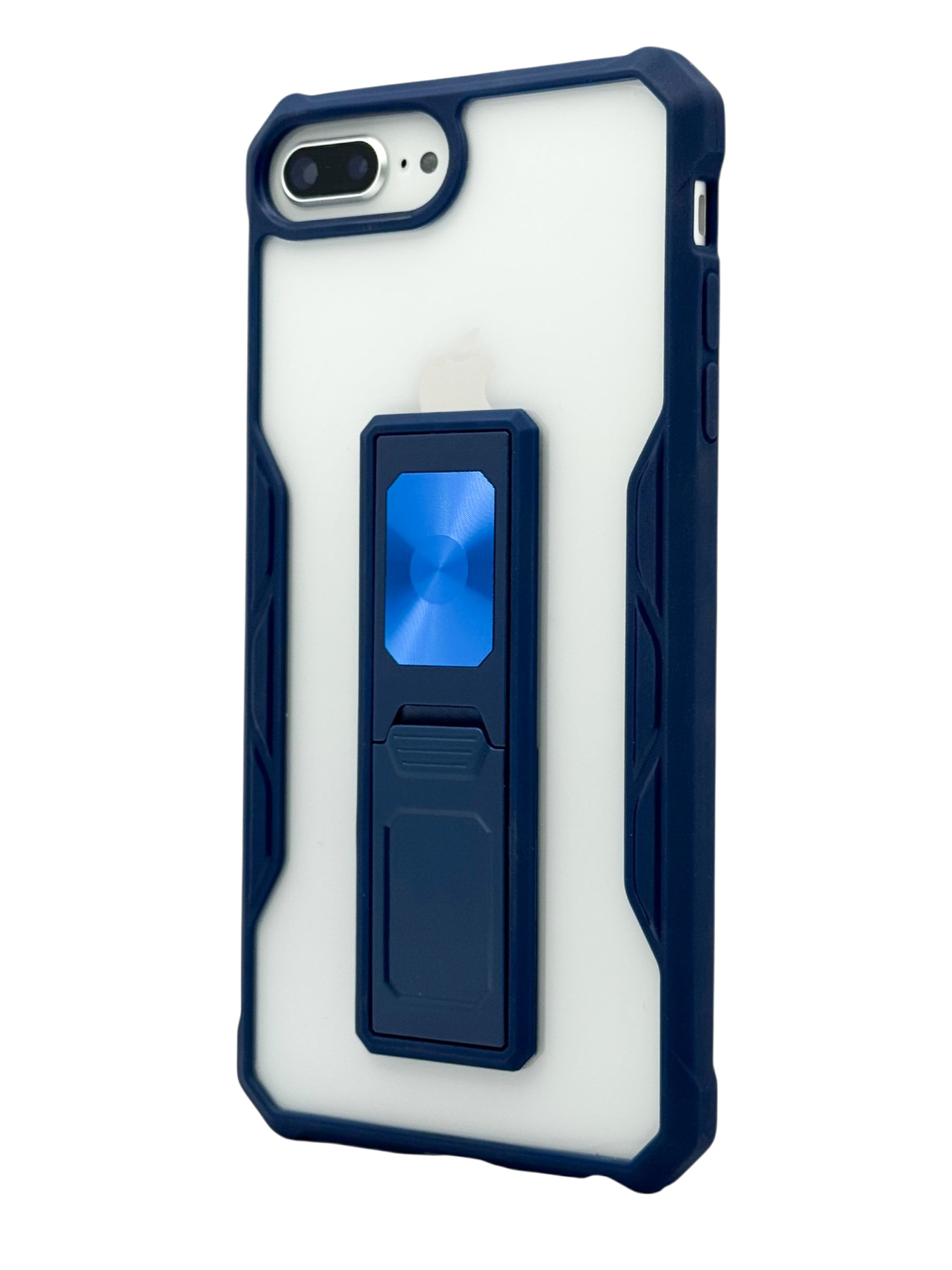 Funda efecto mate con base para iPhone 8 Plus / 7 Plus color Azul