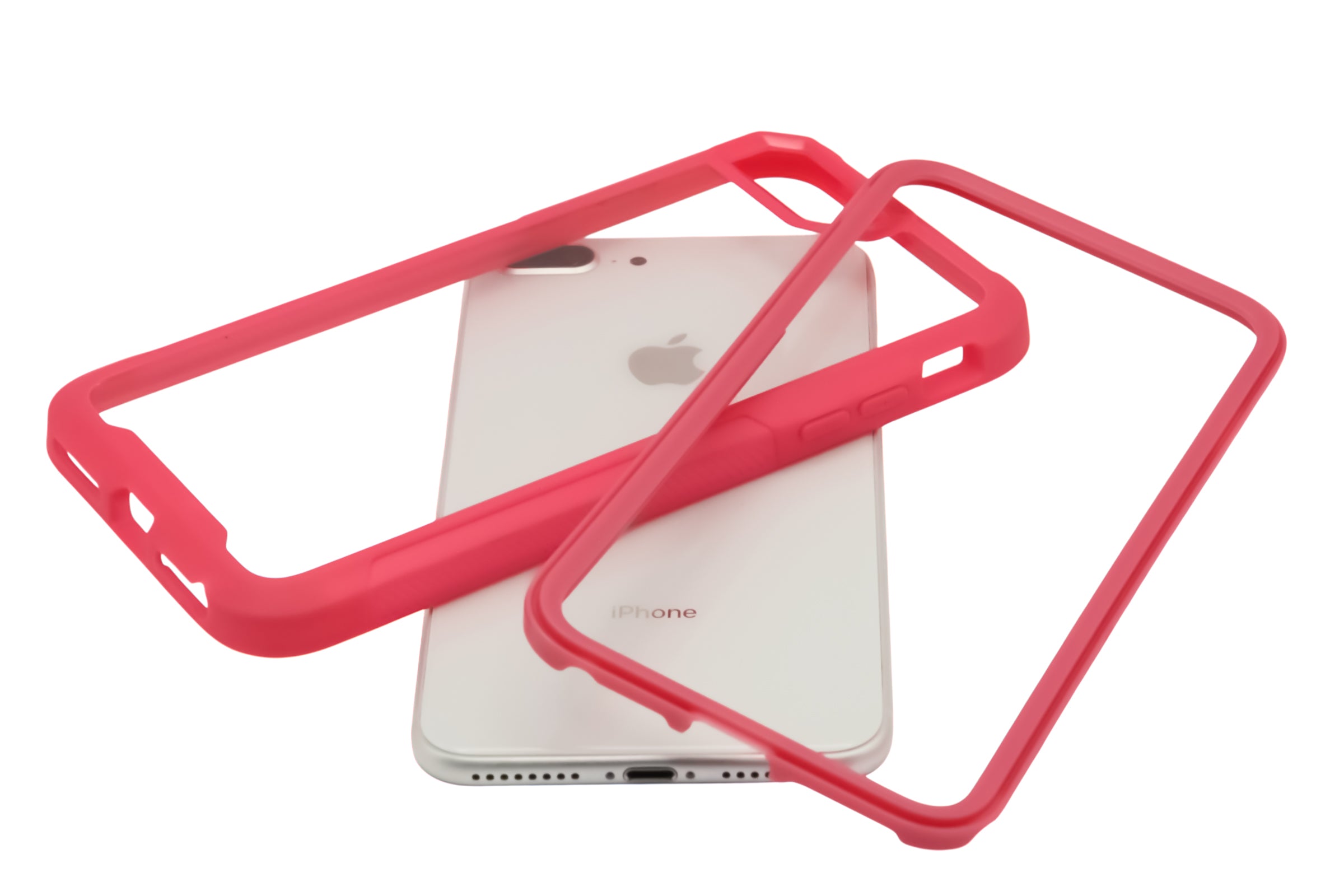 Funda 2 en 1 Para iPhone 8 Plus / 7 Plus color Rosa neon