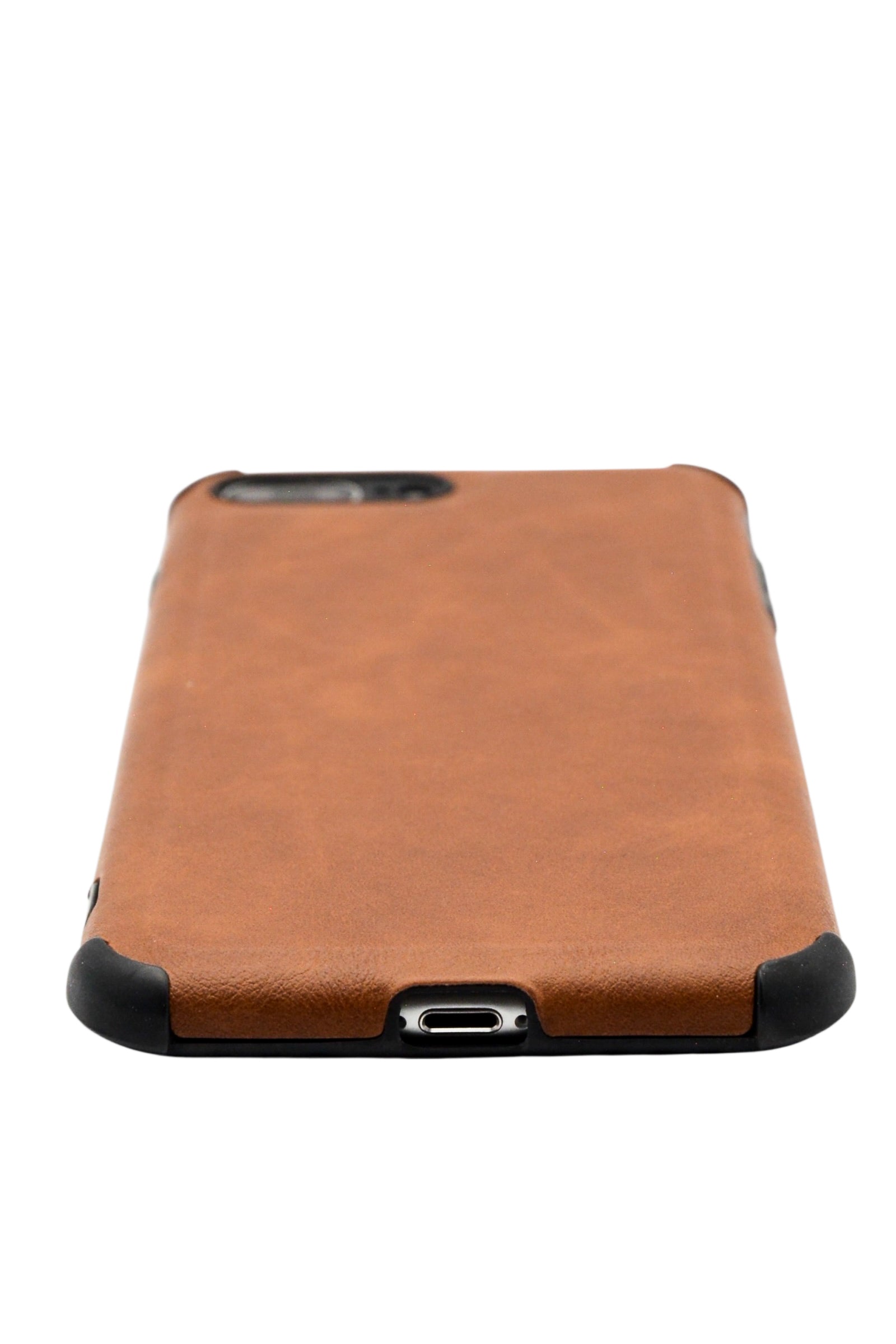 Funda estilo piel con esquinas reforzadas Para iPhone 8 Plus / 7 Plus color marron