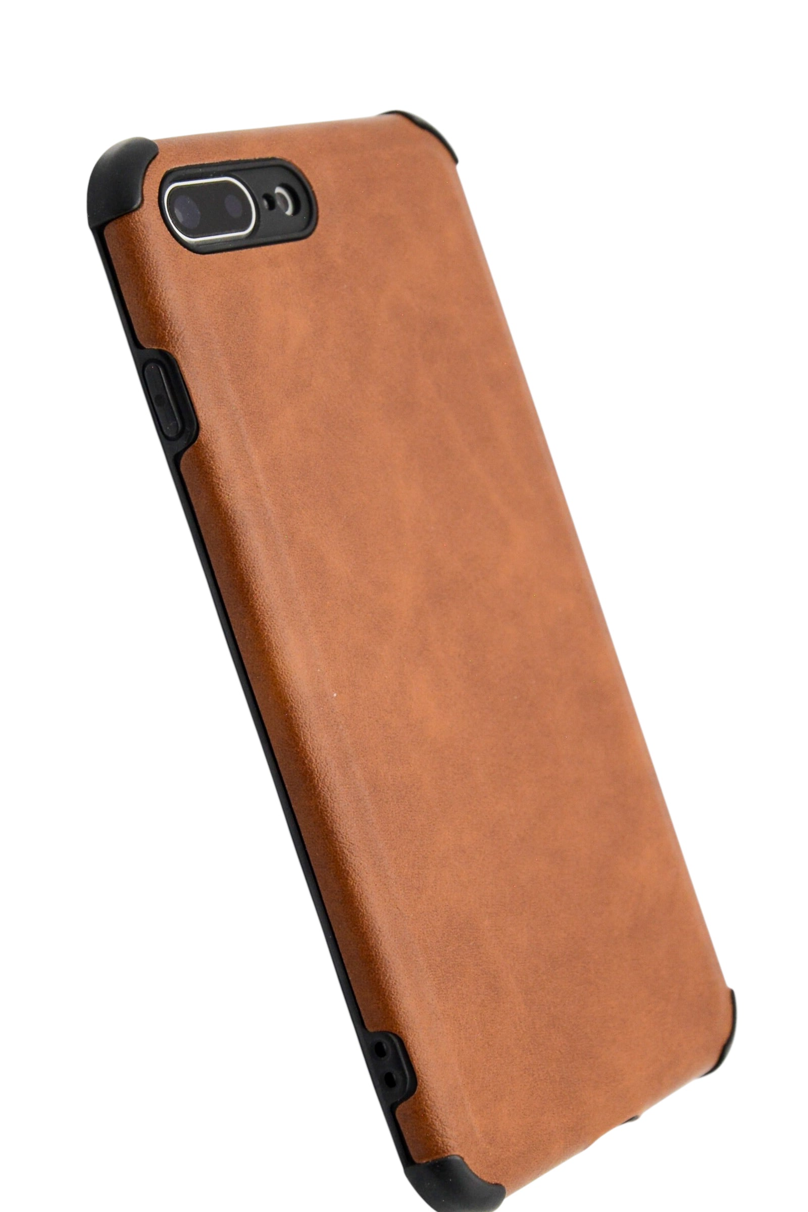 Funda estilo piel con esquinas reforzadas Para iPhone 8 Plus / 7 Plus color marron
