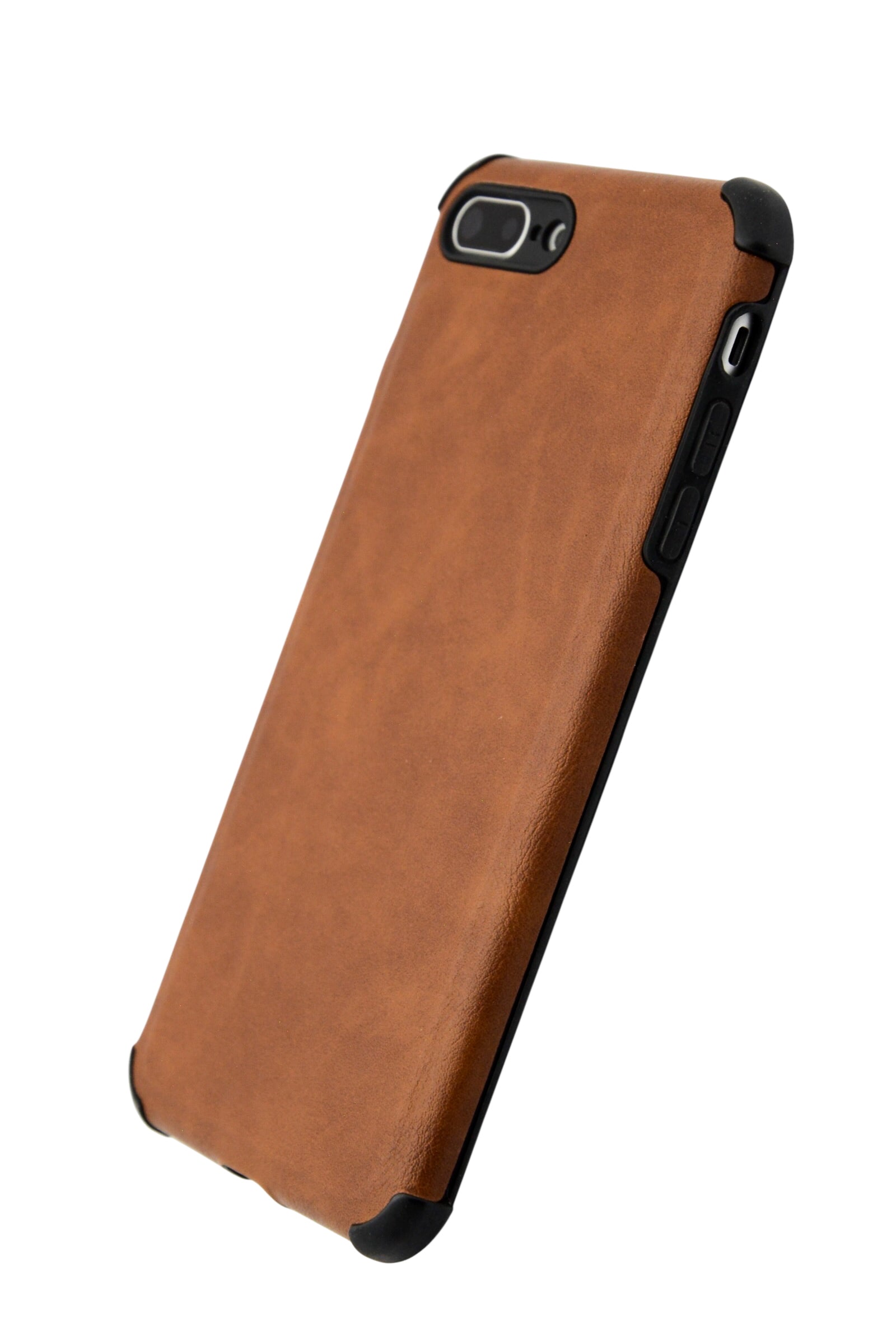 Funda estilo piel con esquinas reforzadas Para iPhone 8 Plus / 7 Plus color marron