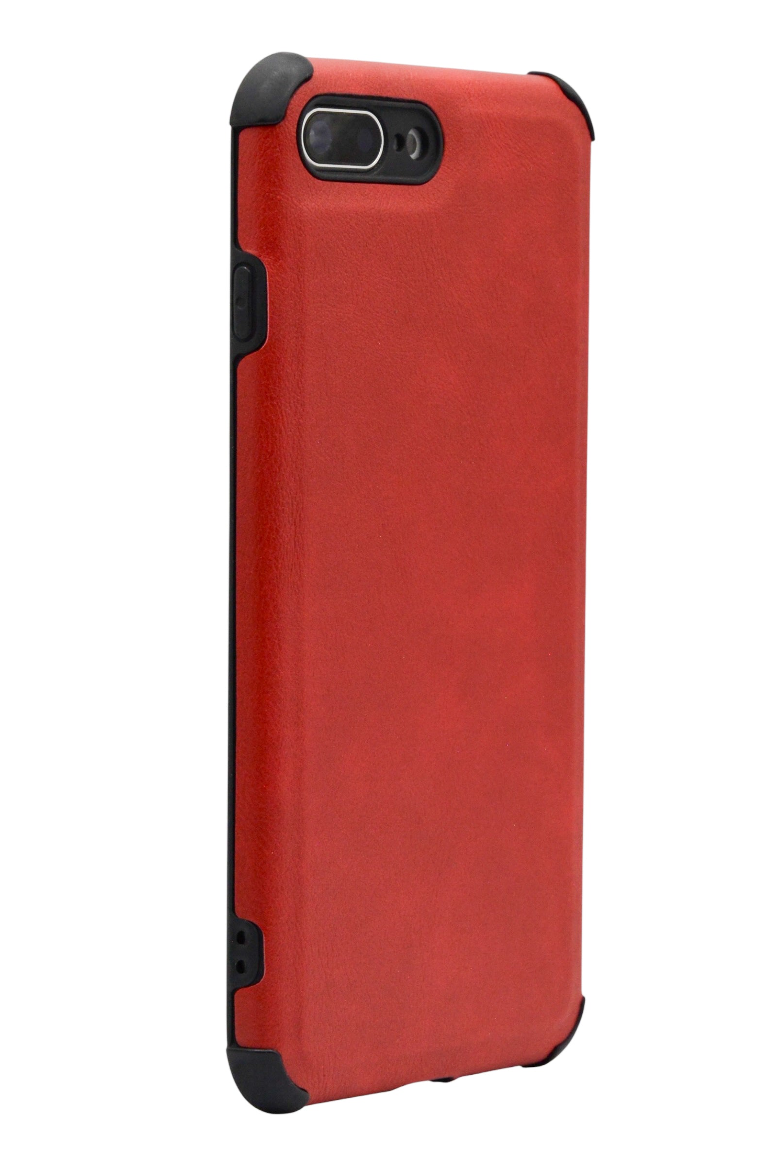 Funda estilo piel con esquinas reforzadas Para iPhone 8 Plus / 7 Plus color Rojo