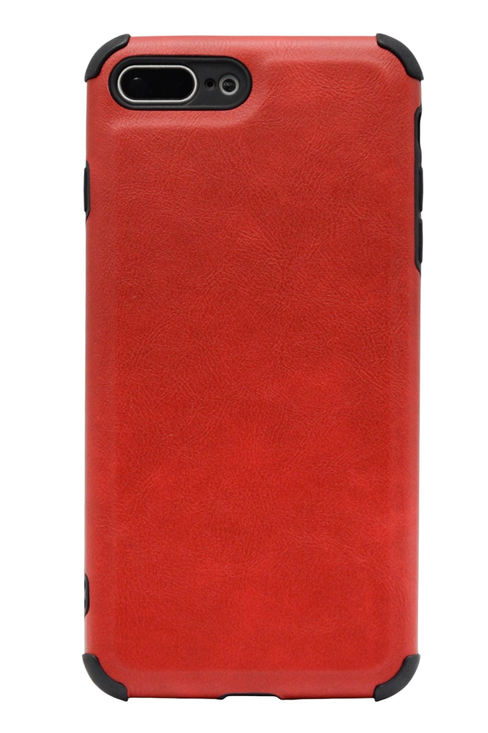 Funda estilo piel con esquinas reforzadas Para iPhone 8 Plus / 7 Plus color Rojo
