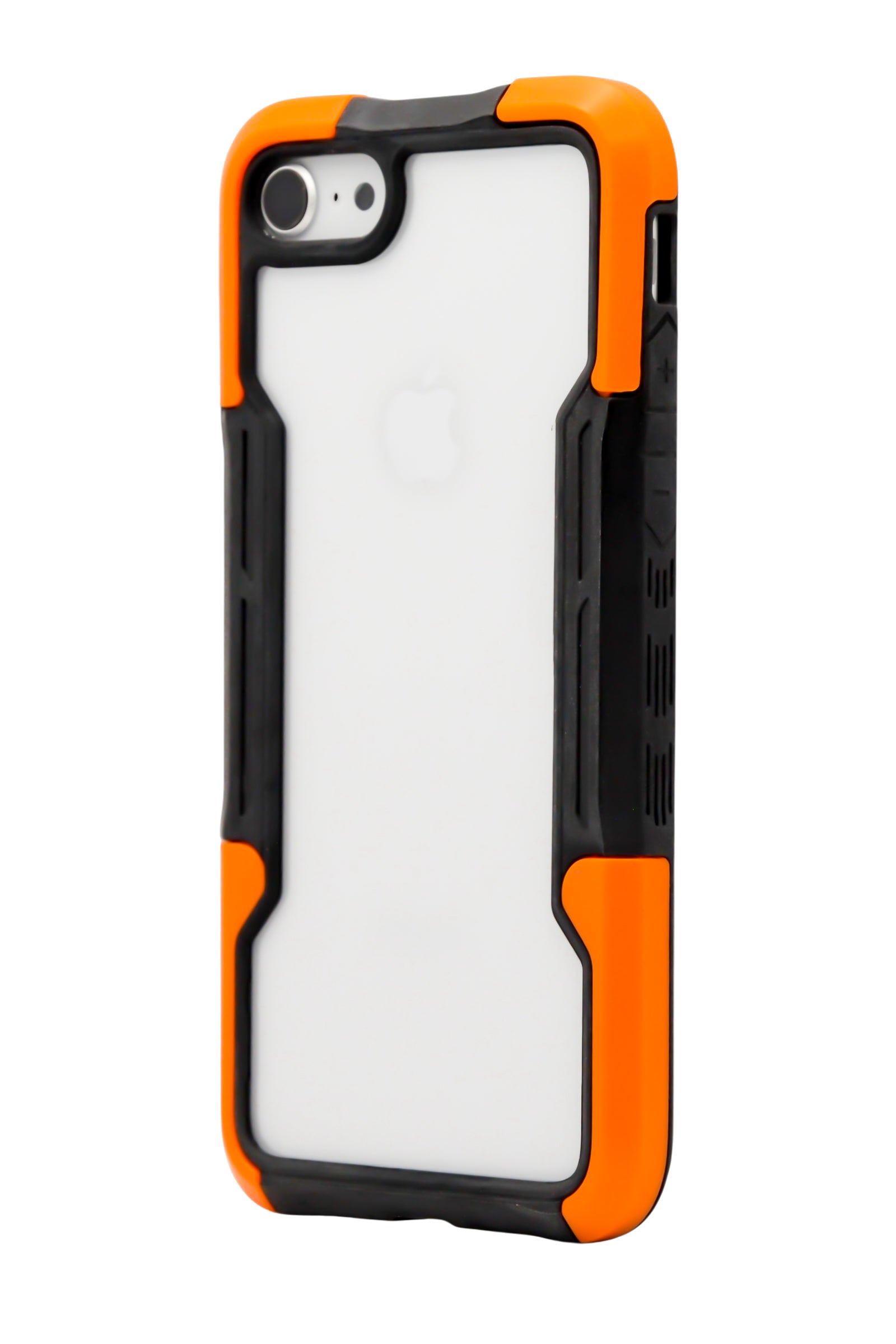 Funda transparente uso rudo para iPhone 8 / 7 / SE color naranja