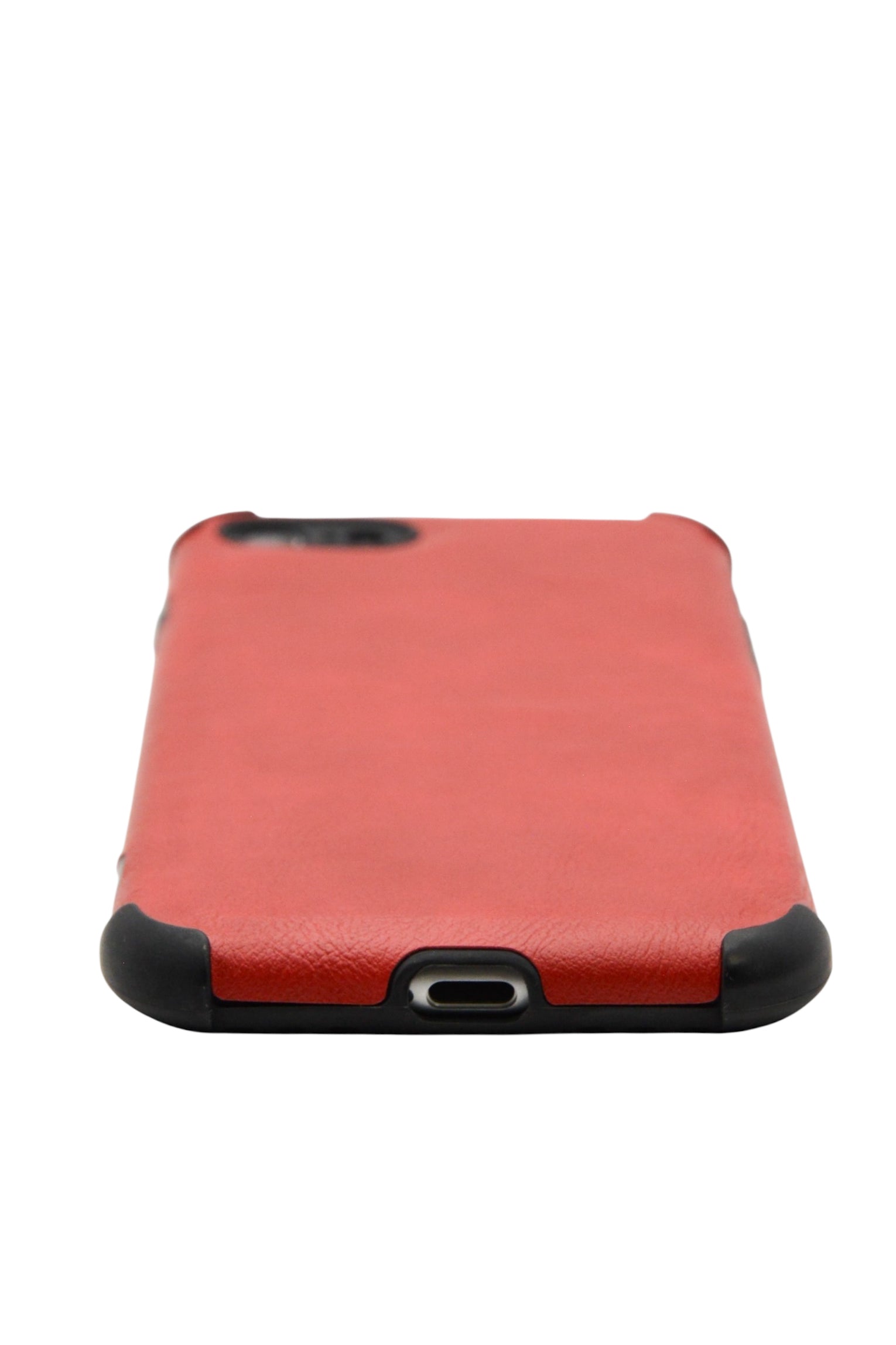 Funda estilo piel con esquinas reforzadas Para iPhone 8 / 7 / SE color Rojo