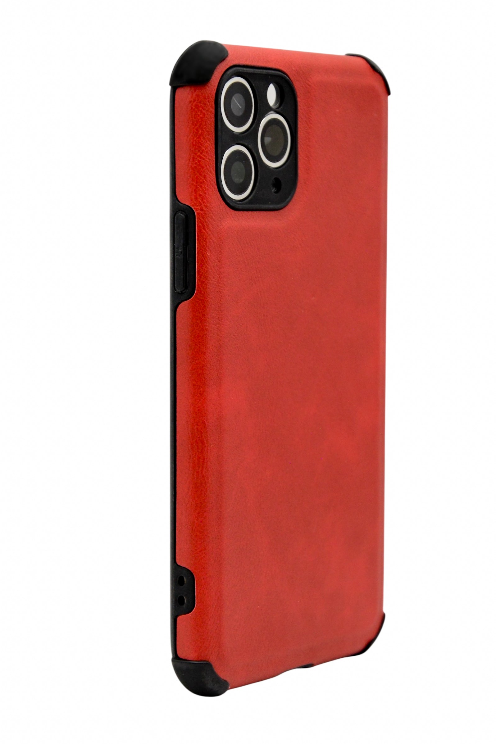 Funda estilo piel con esquinas reforzadas Para iPhone 11 Pro (5.8) color Rojo
