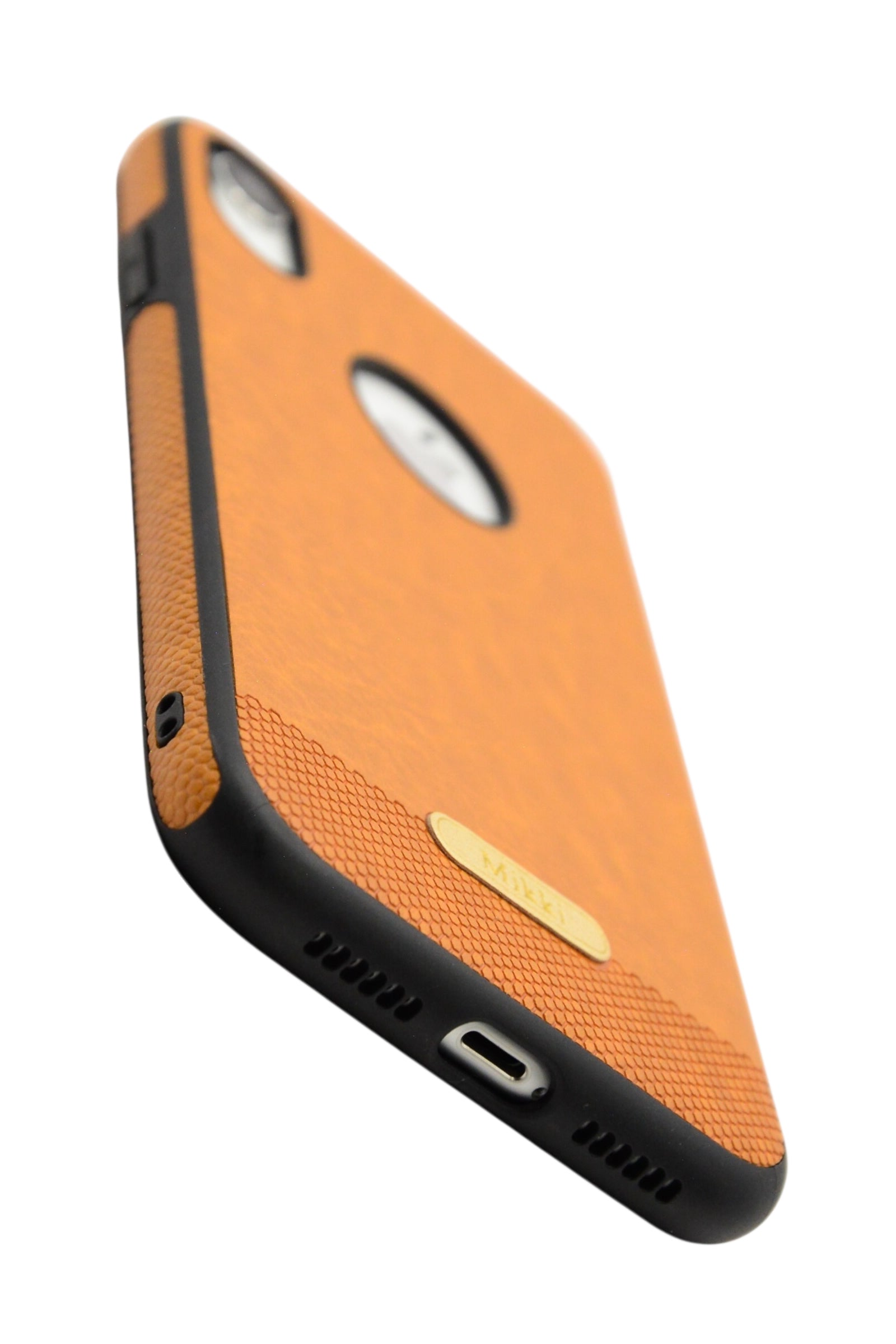 Funda estilo piel mikki para iPhone XR color Cafe