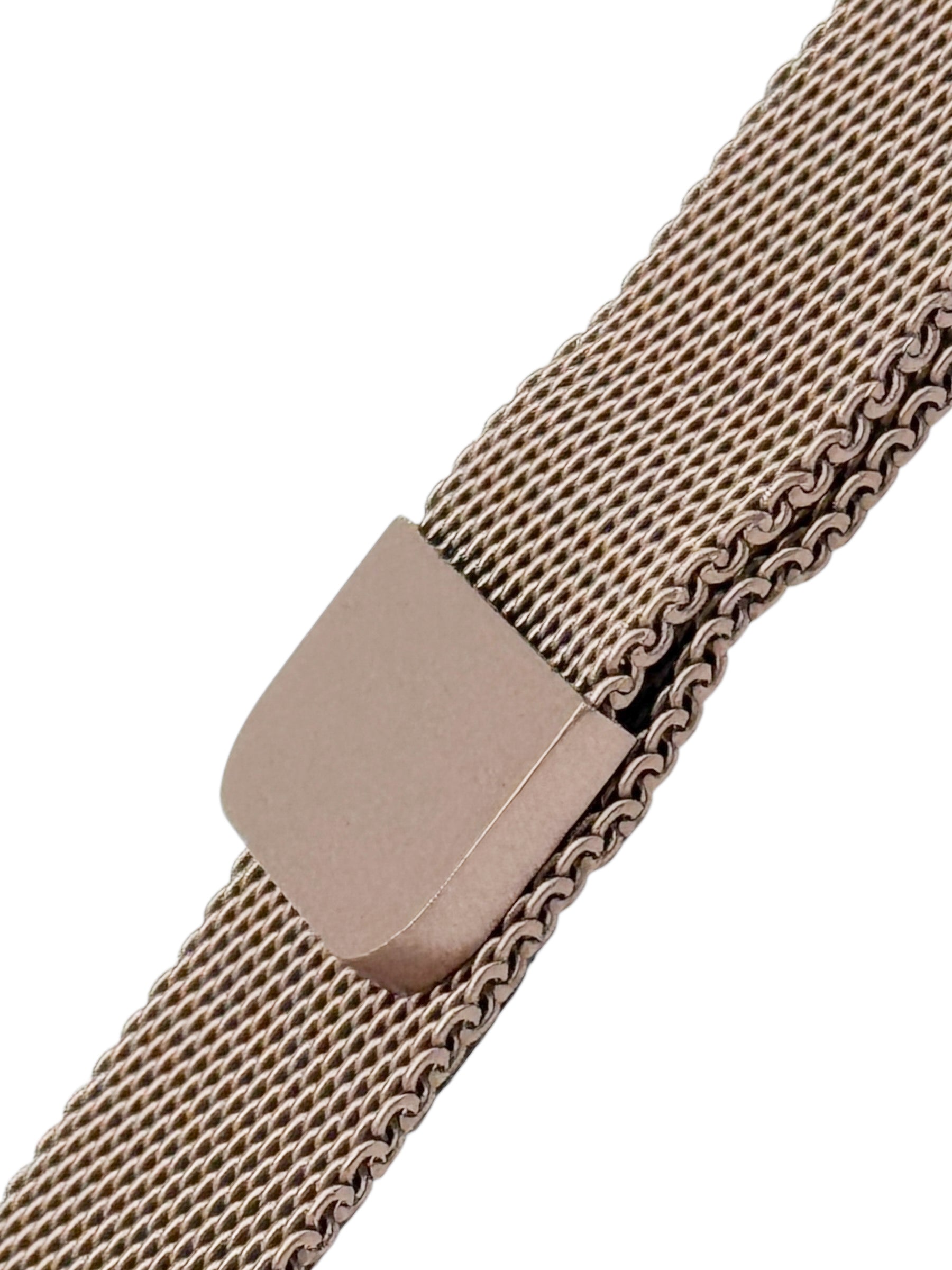 Correa para Apple Watch malla metalica con iman color Rosa Metalico