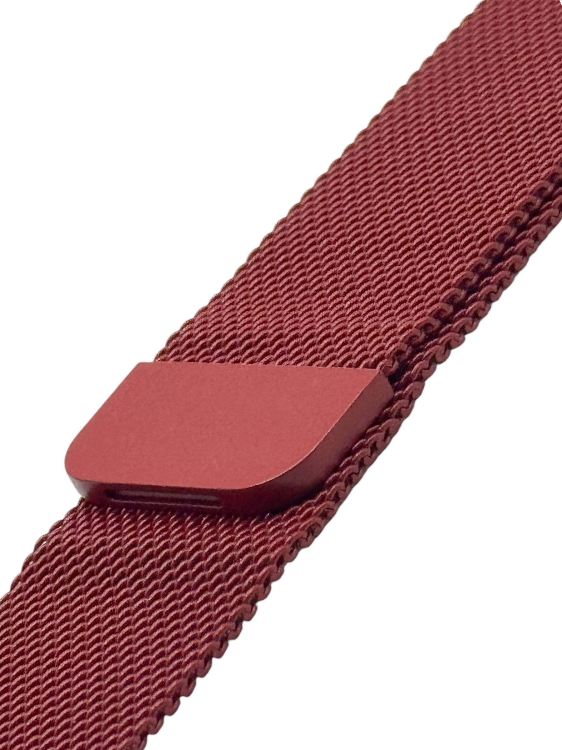 Correa para Apple Watch malla metalica con iman color Rojo