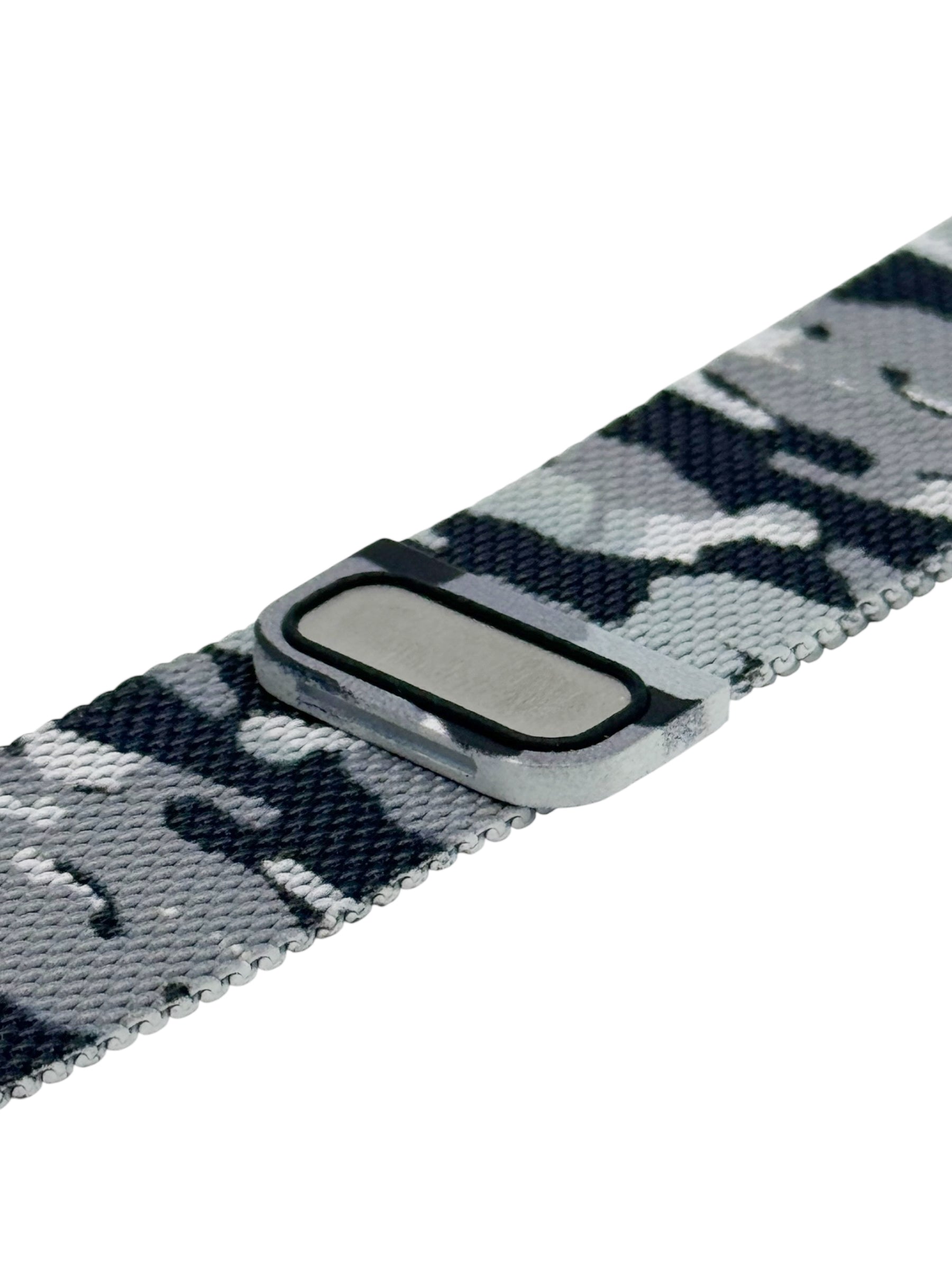 Correa para Apple Watch malla metalica con iman color Gris Militar