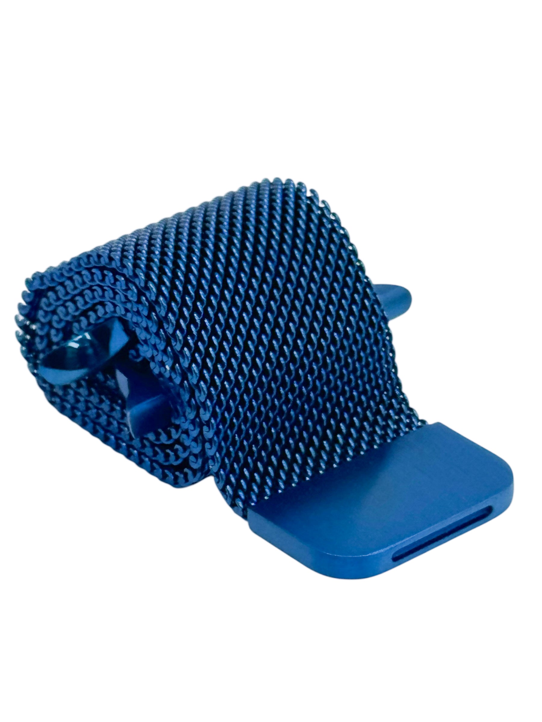 Correa para Apple Watch malla metalica con iman color Azul metalico