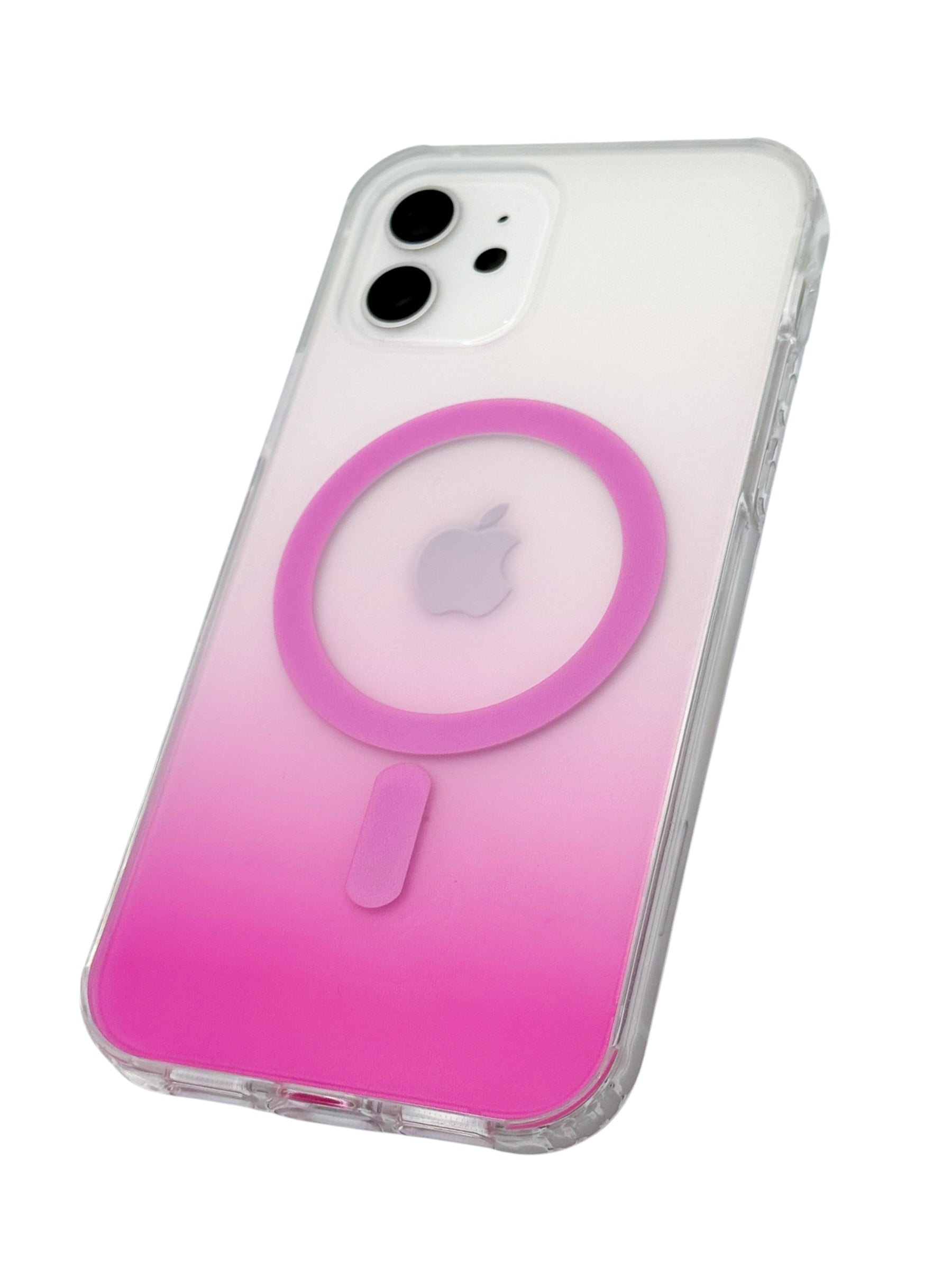 Funda Para iPhone 12 (6.1) Y 12 Pro (6.1) Rígida Con Magsafe Efecto Degradado rosa